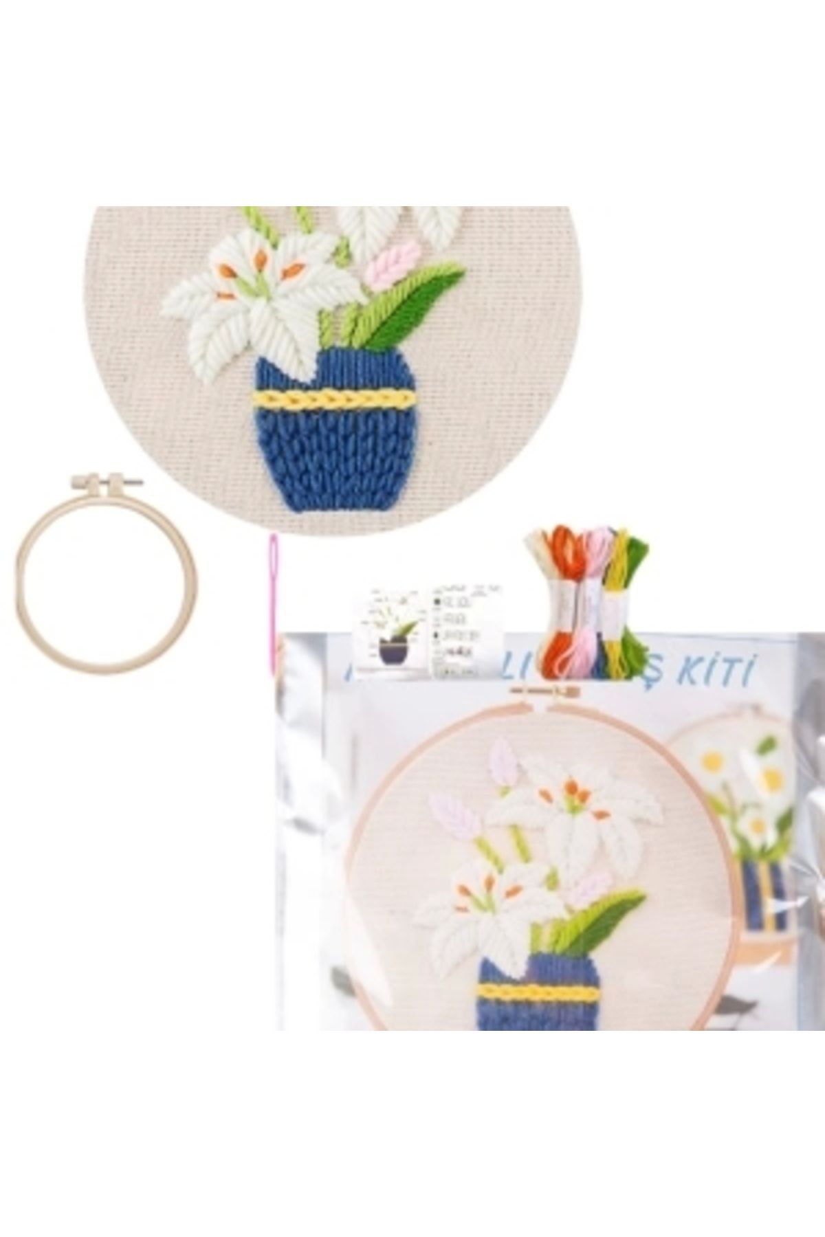 STOREMAX Nakış Kitleri Kasnaklı 13.5 X 18.8 cm Zambak