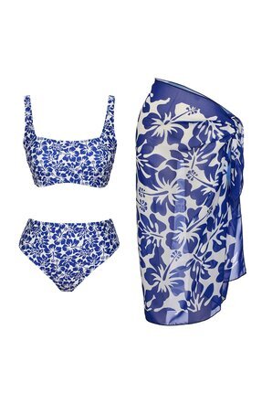 SAILOR moda Pareolu Straplez Askılı Bikini Takım