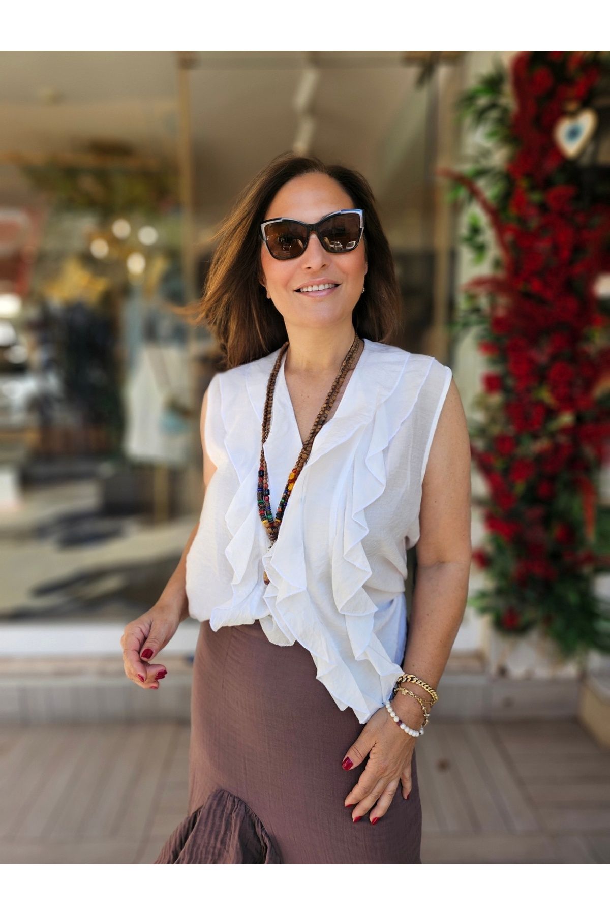 CsChicShop İncecik Dokulu Fırfırlı Gömlek