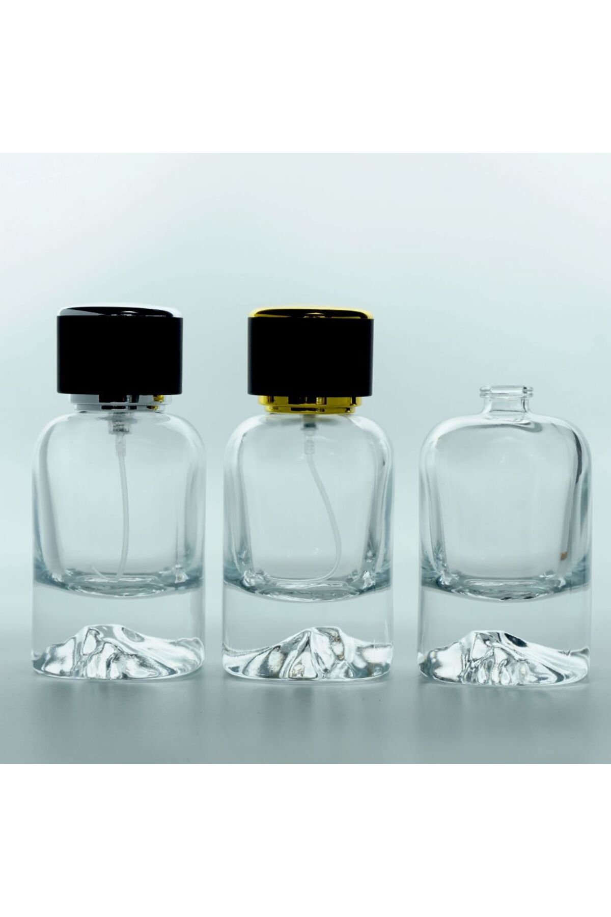 FERDEN FERDA 20 ADET BOŞ CAM PARFÜM ŞİŞE, 50 ML, KARE MOUNT (DAĞ) MODEL, ŞEFFAF, GEÇMELİ, BK