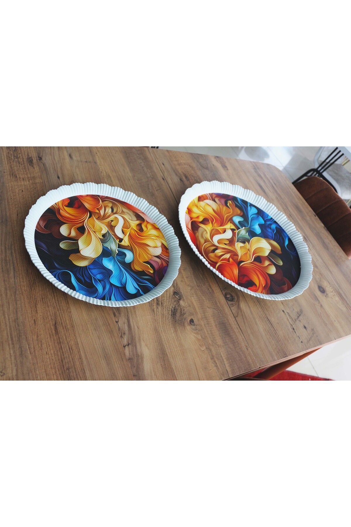 KANDİLLER PAPATYA 2'Lİ PLASTİK SUNUM TEPSİ