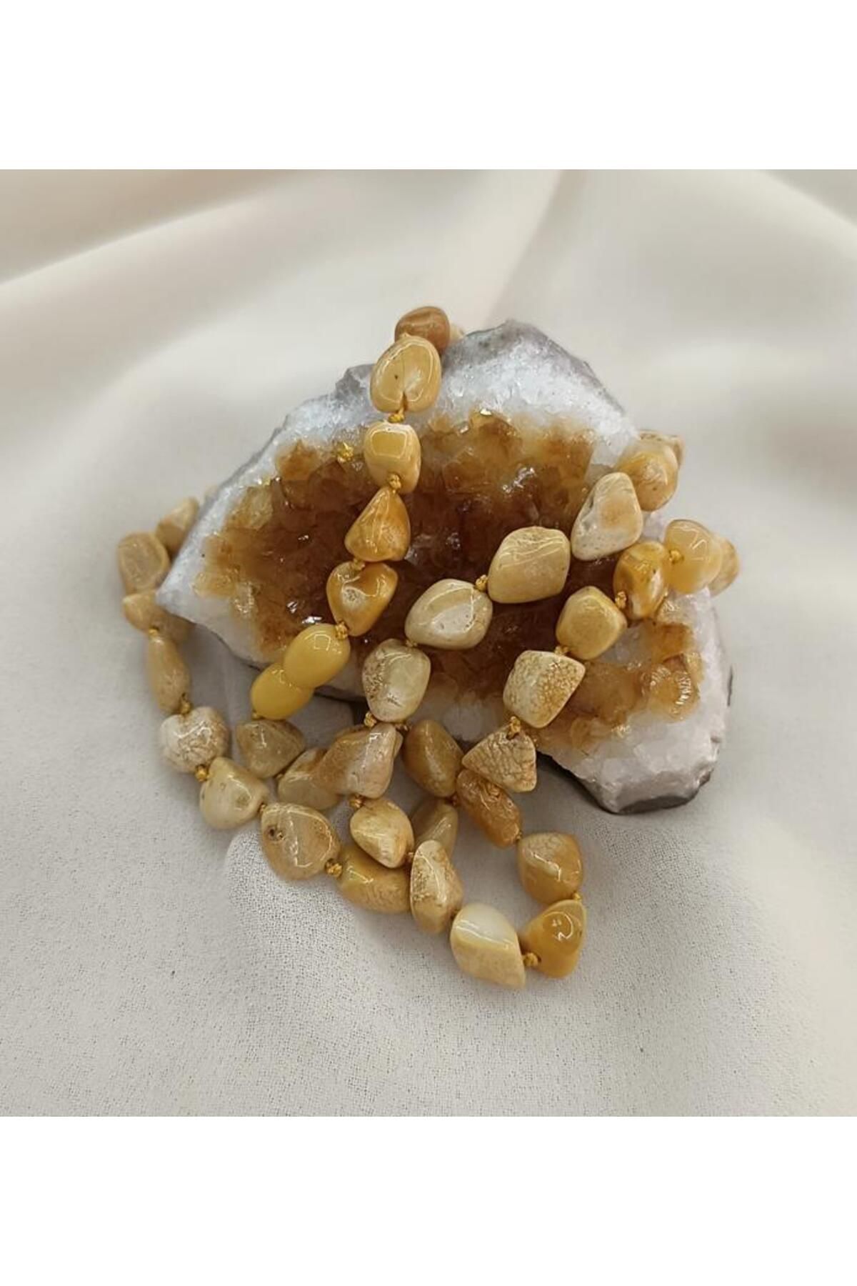 Hd Marketim Kolye Damla Kehribar Amber Doğaltaş Yetişkin Kolyesi 17927