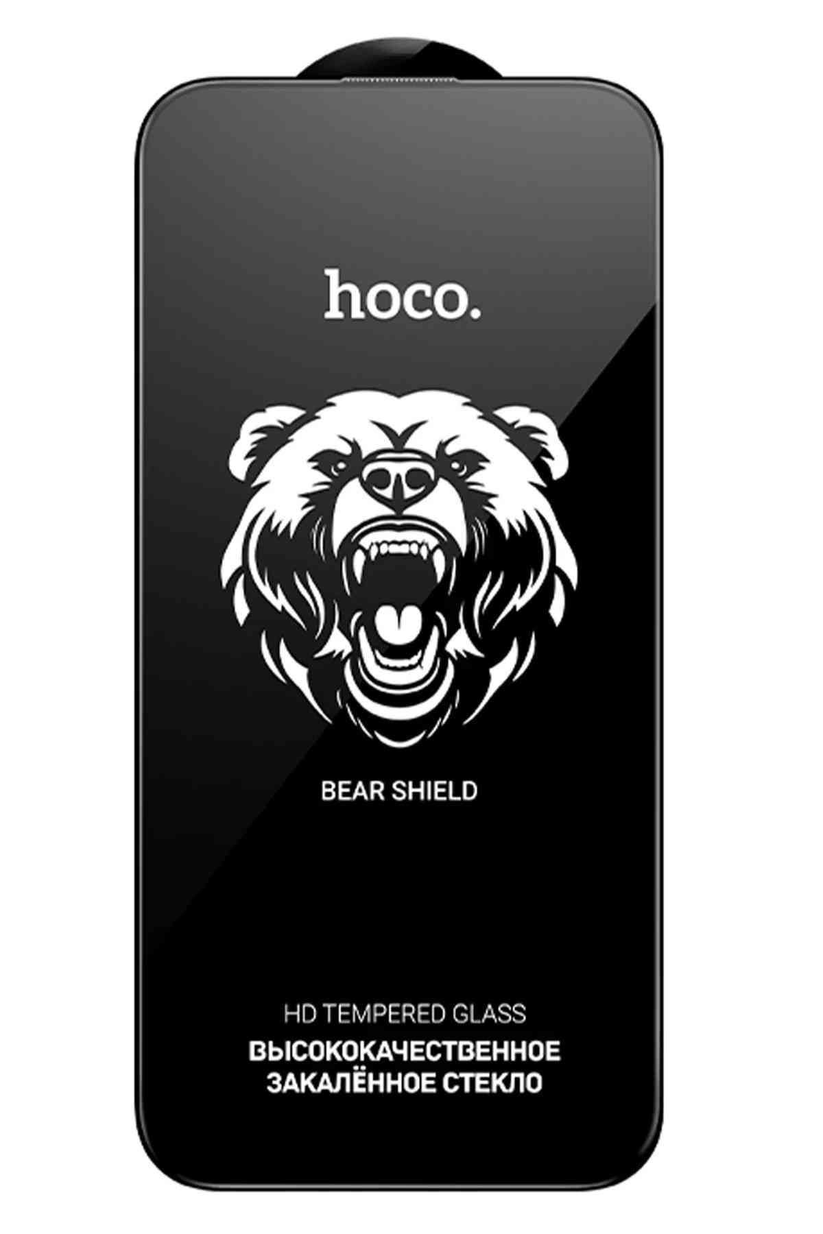 Hoco iPhone 16 Pro Max Uyumlu Hoco Bear Shield HD Cam Ekran Koruyucu