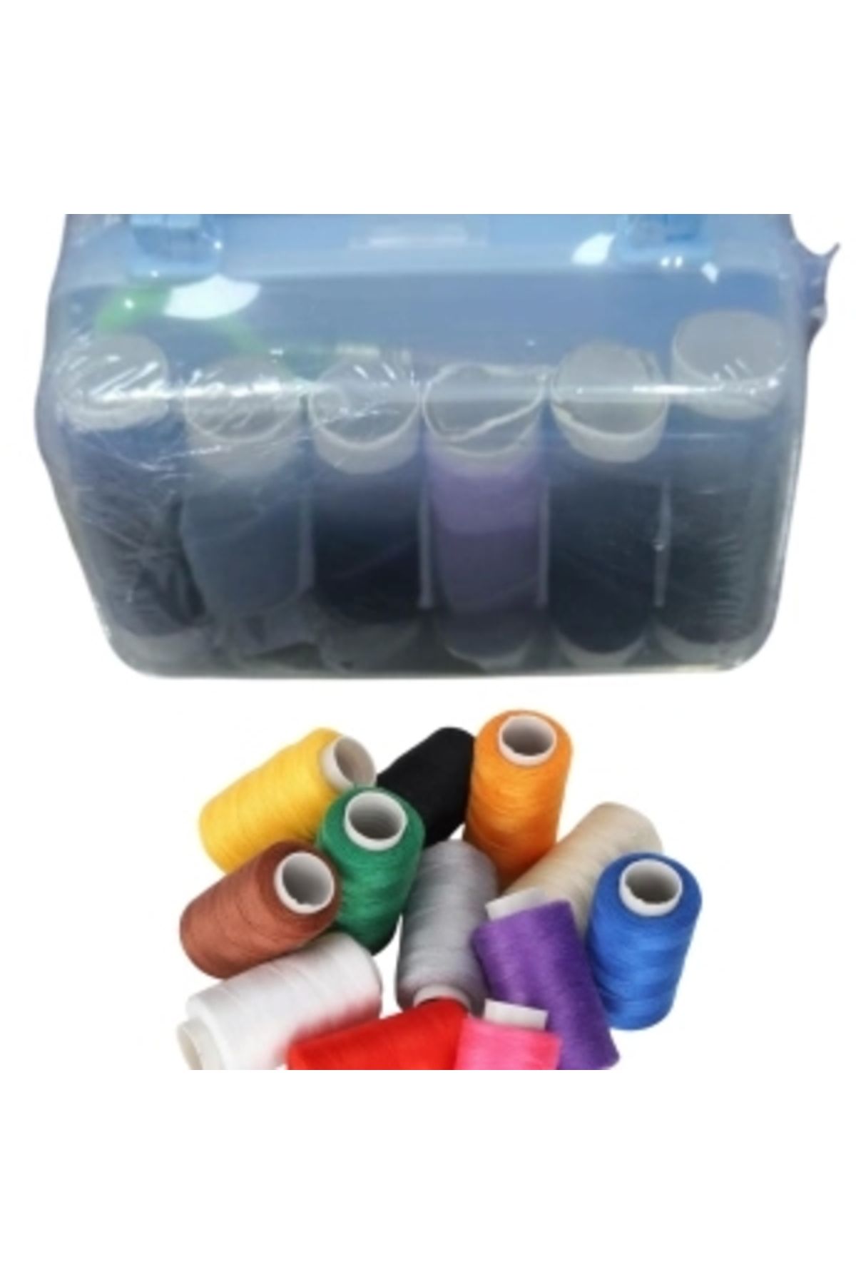 STOREMAX İplik Set Kare Plastik Dikiş Seti (Renk Stok Durumuna Göre)