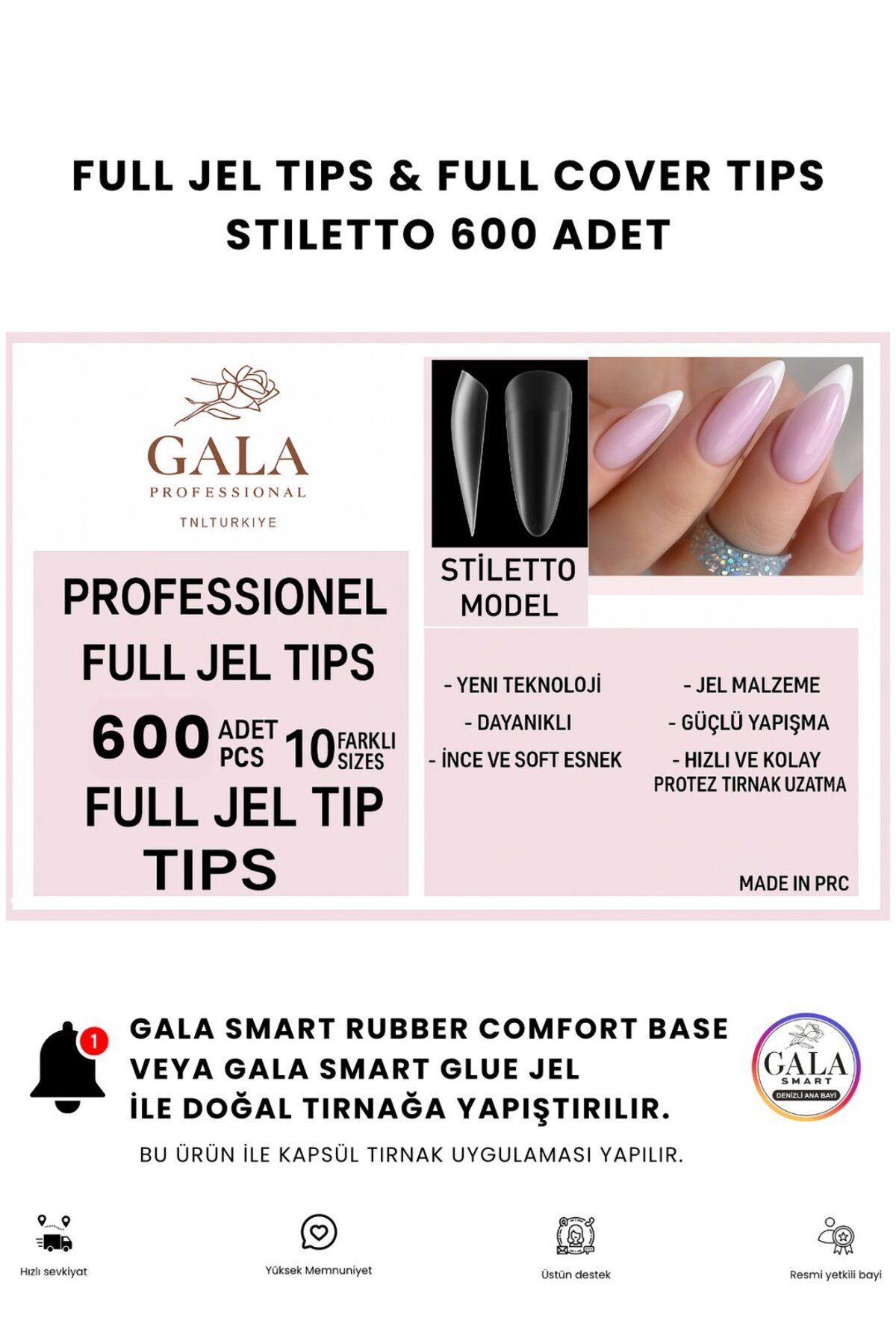 gala smart Full Jel Tips Kapsül Tırnak Tips