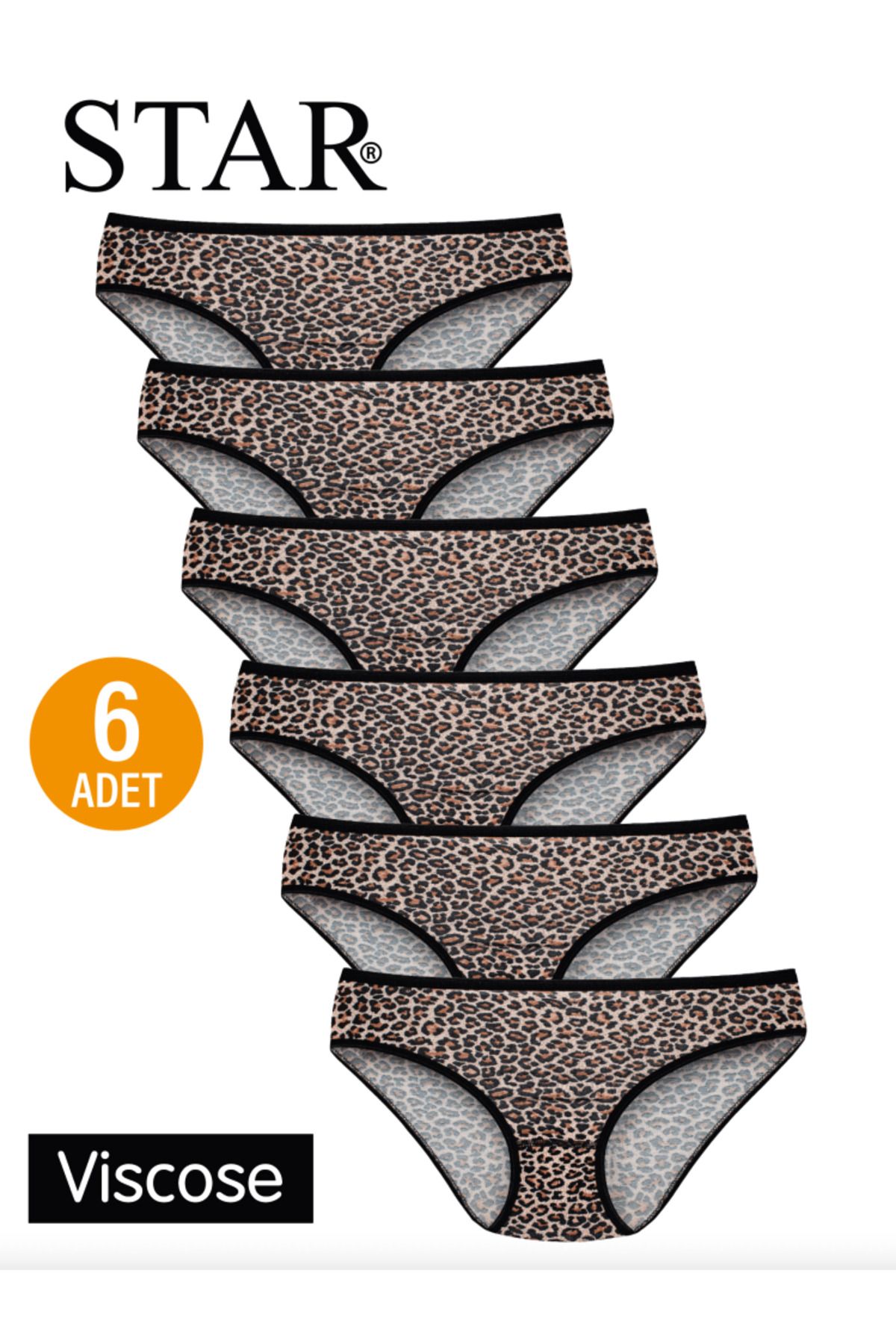 Star KADIN 6 LI LEOPAR BATO KÜLOT