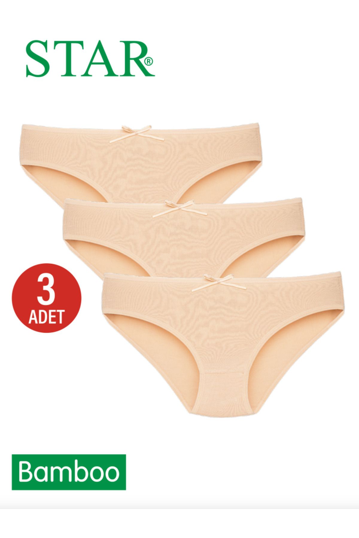 Star KADIN 3 LÜ TEN ORGANİK BAMBU BİKİNİ KÜLOT