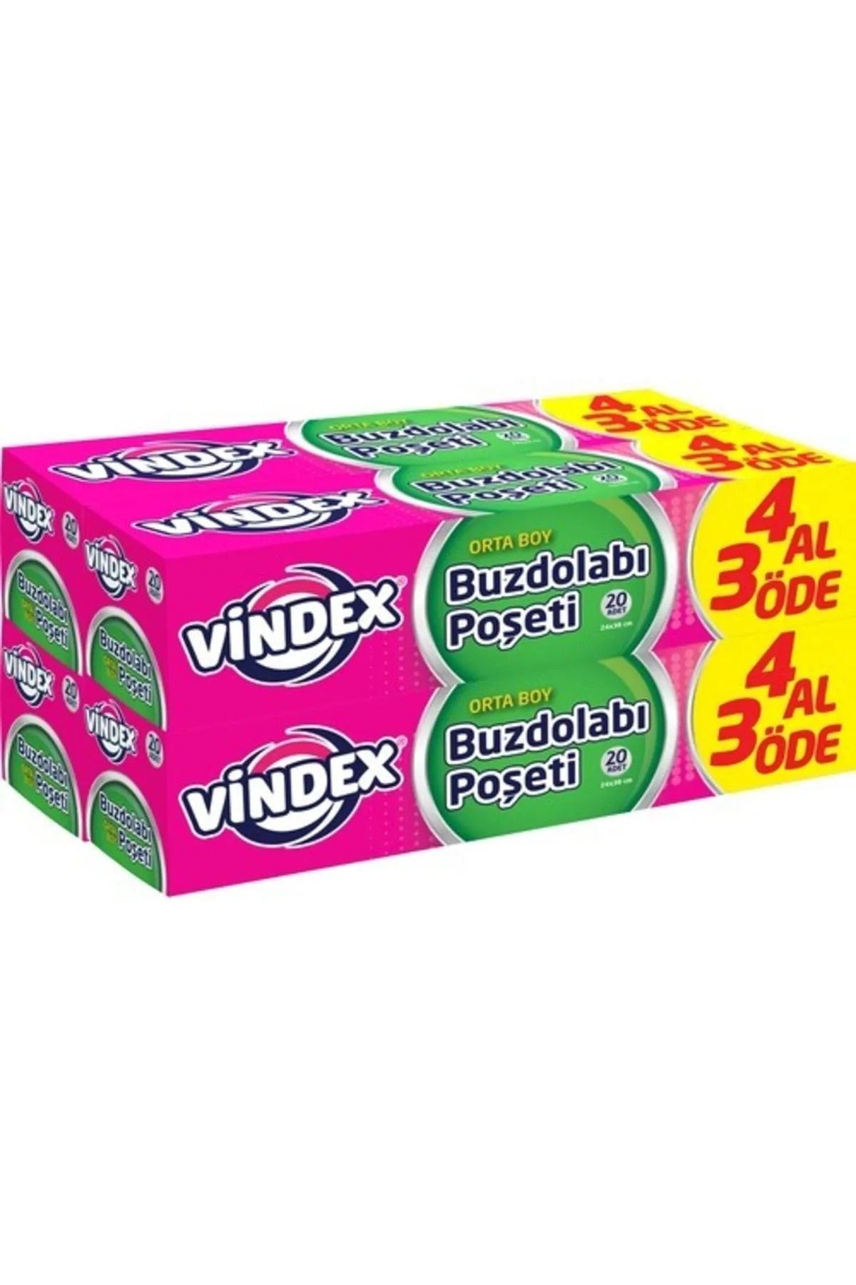 Ecoflex Orta Boy Buzdolabı Poşeti - 4 adet