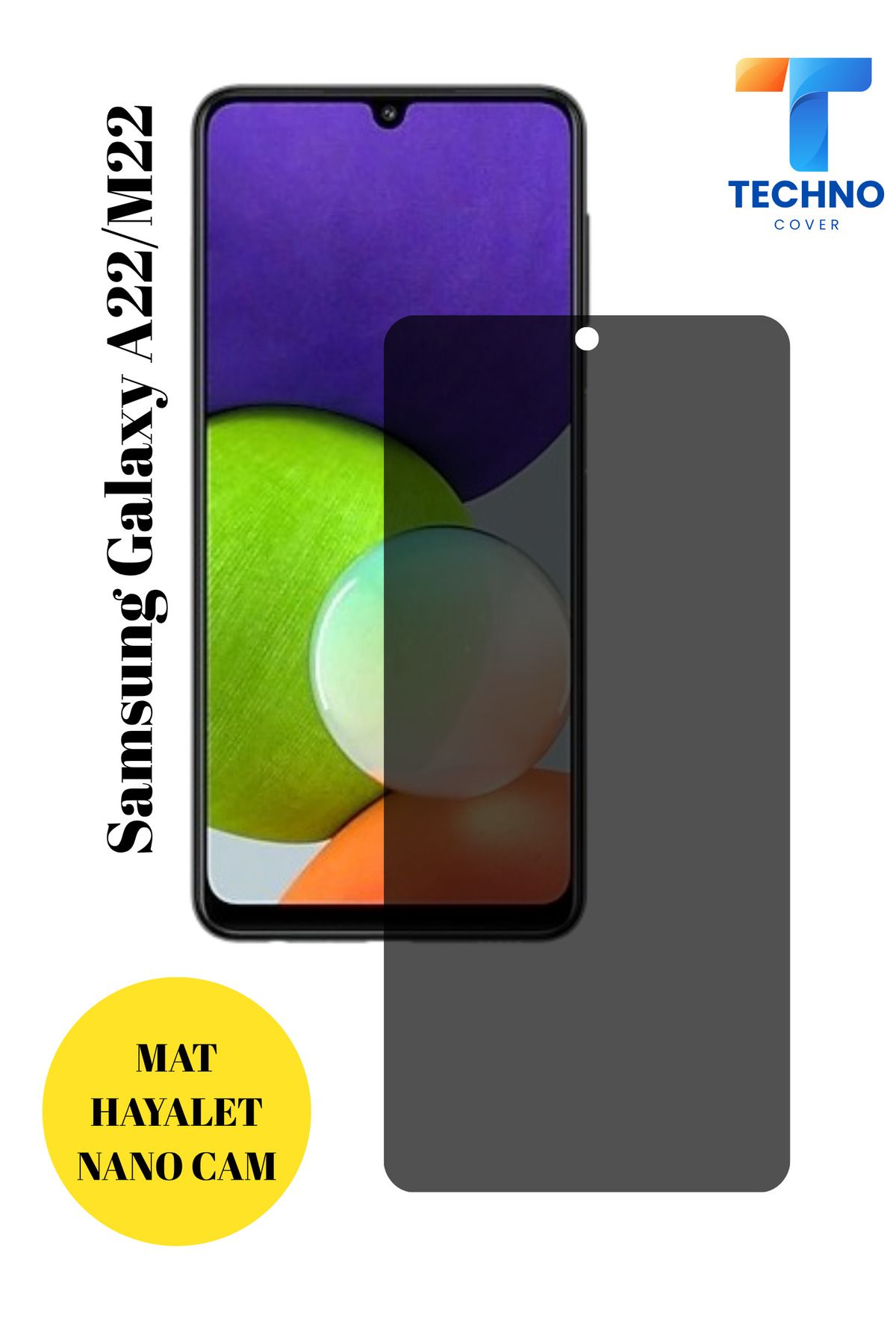 foxpower Samsung A22 /M32 Mat Hayalet Nano Cam Darbelere Karşı Dayanıklı Esnek Nano Ekran Koruyucu