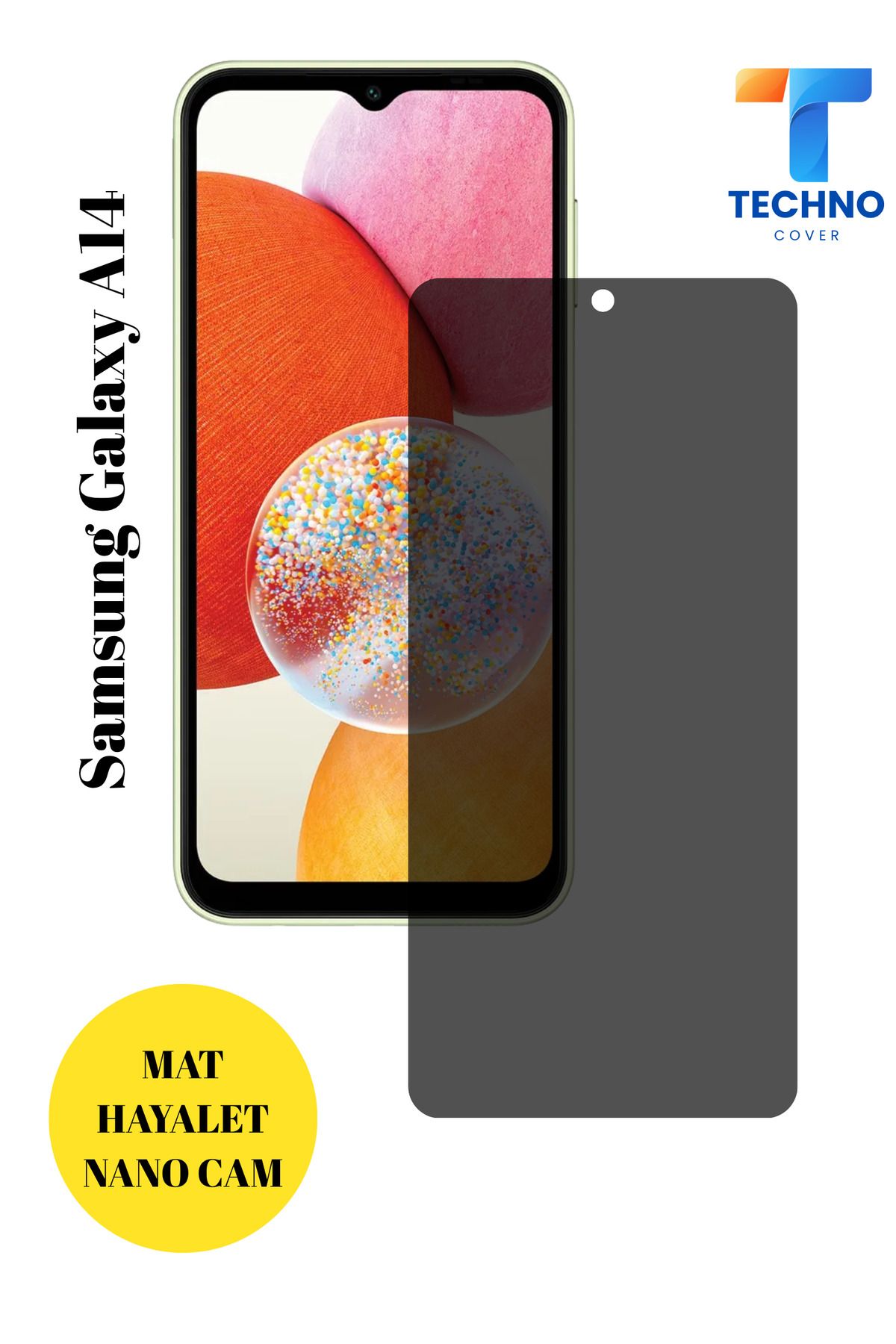 foxpower Samsung A14 Mat Hayalet Nano Cam Darbelere Karşı Dayanıklı Esnek Nano Ekran Koruyucu