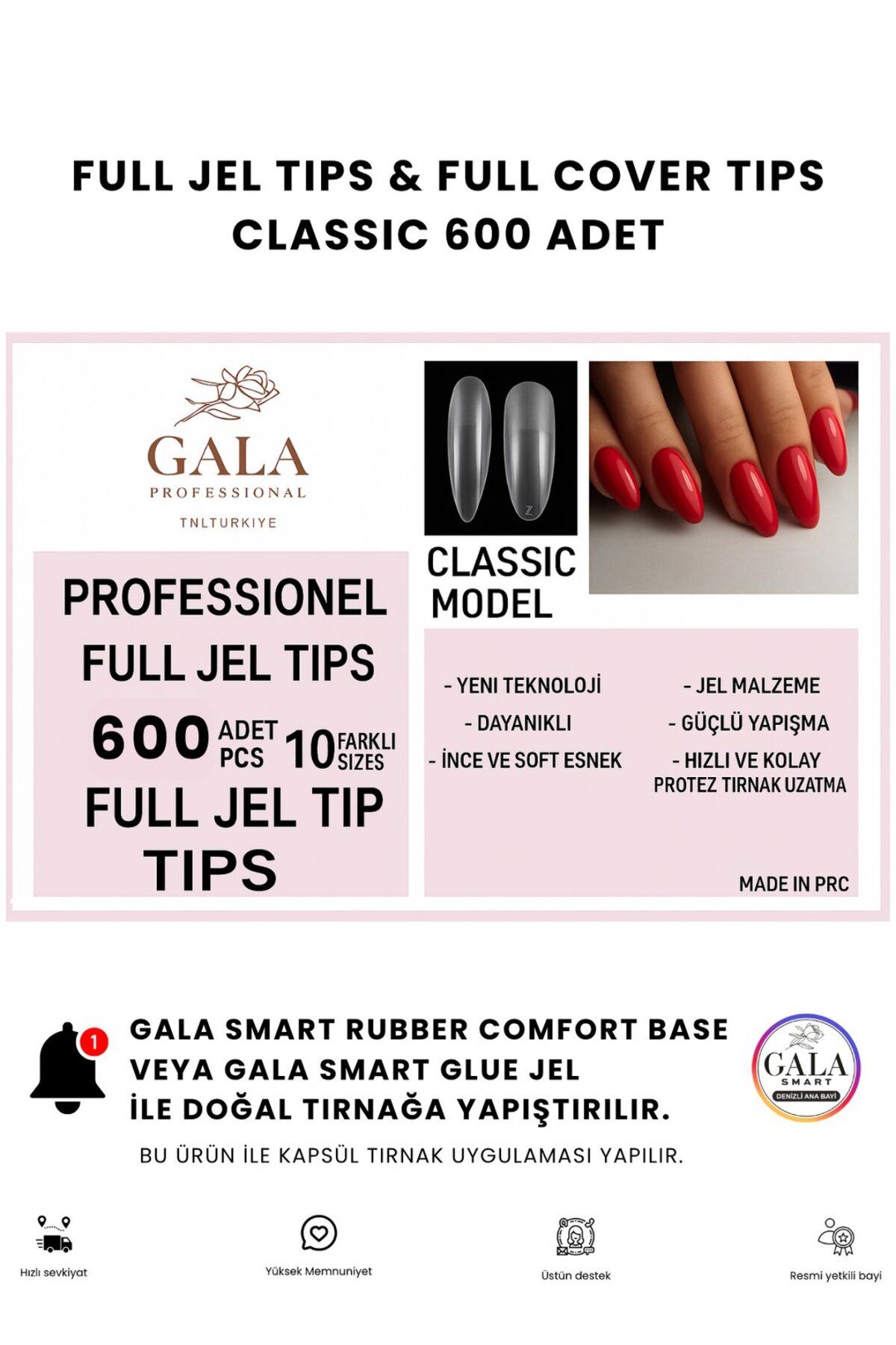 gala smart Full Jel Tips Kapsül Tırnak Tips