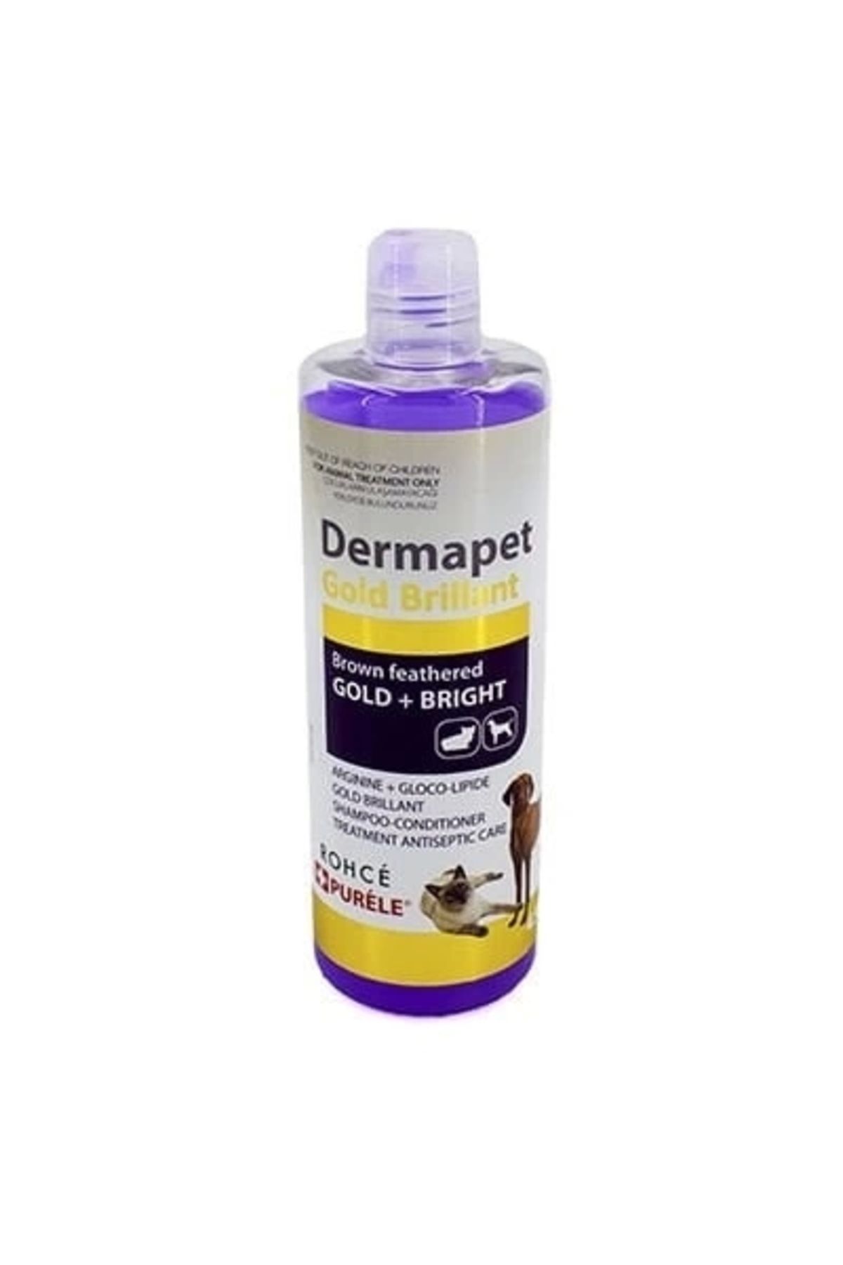 YNT İthalat Purele Dermapet Dermatolojik Kahverengi Kedi ve Köpek Şampuanı 450 Ml