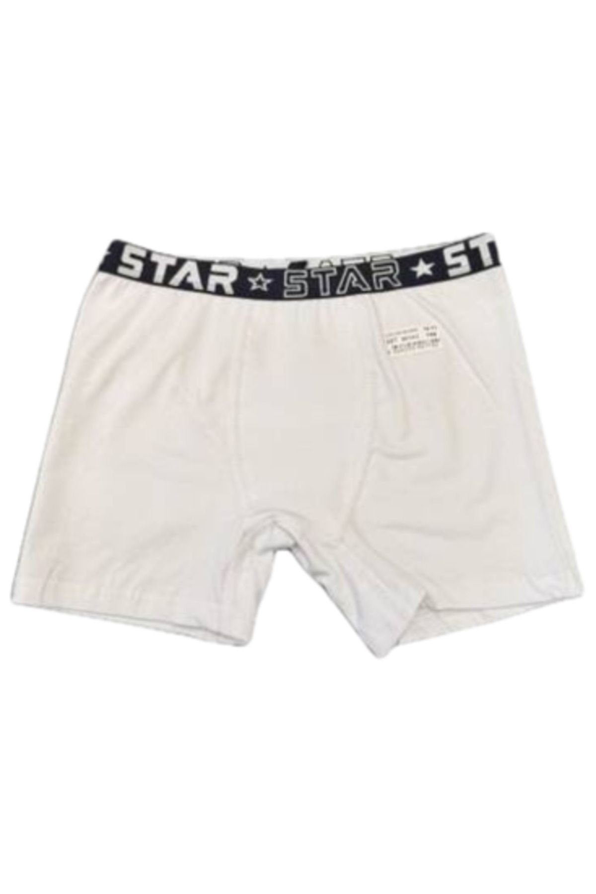 Star 3LÜ BEYAZ ERKEK ÇOCUK BELİ KEMERLİ LYCRALI BOXER
