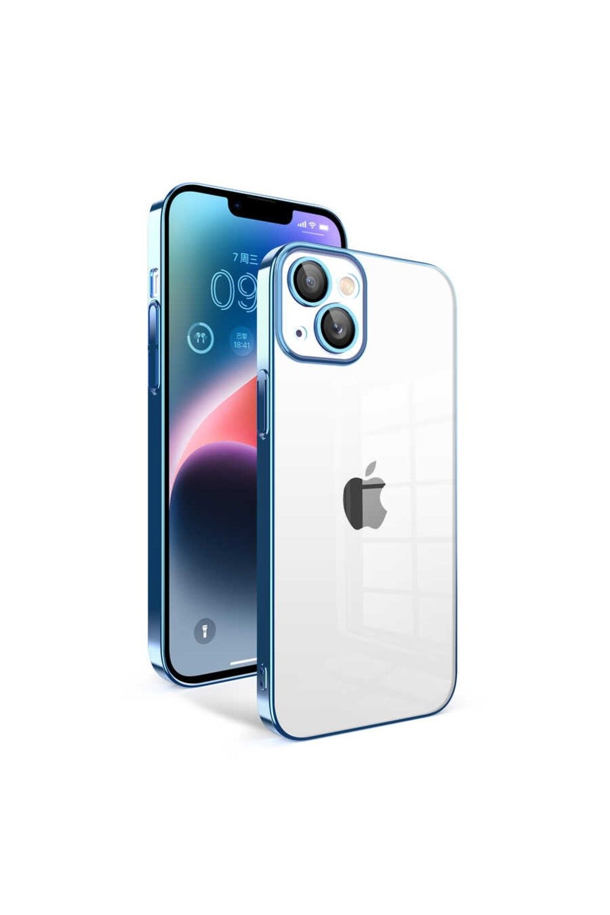 Cepustik Telefon Aksesuarları iPhone 14 Plus Kılıf Garaj Kenarları Renkli Kamera Korumalı Kılıf