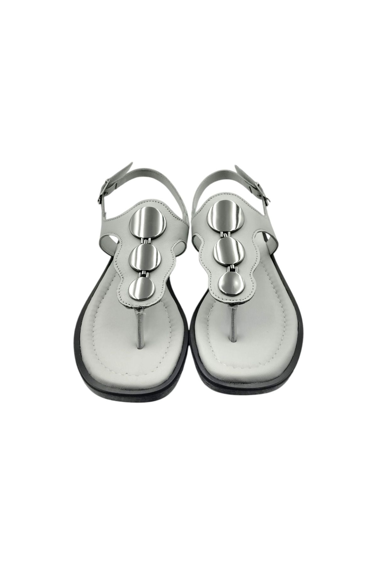 Escarpinshoes KADIN HAKİKİ DERİ BANTLI ŞIK GÜNLÜK SANDALET