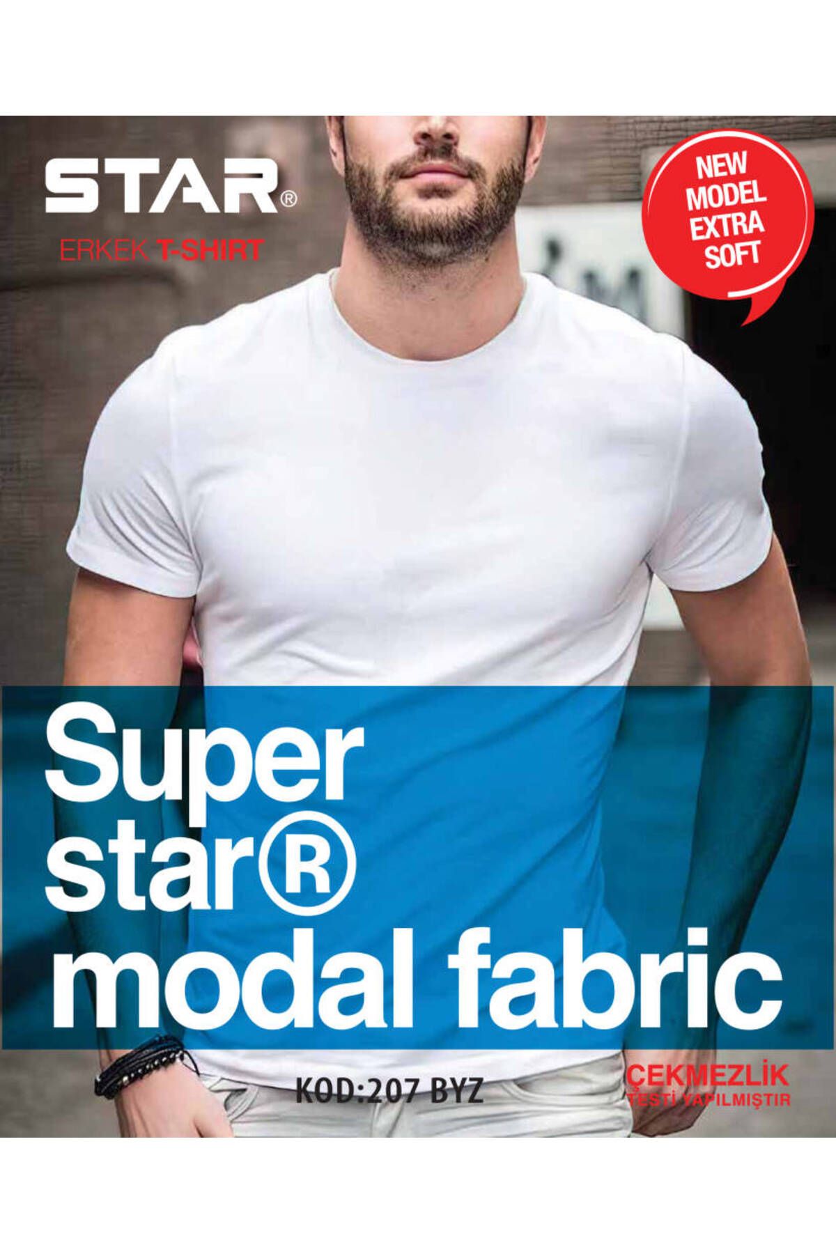 Star 3 LÜ ERKEK MODAL SIFIR YAKA KISAKOL BASİC T-SHİRT