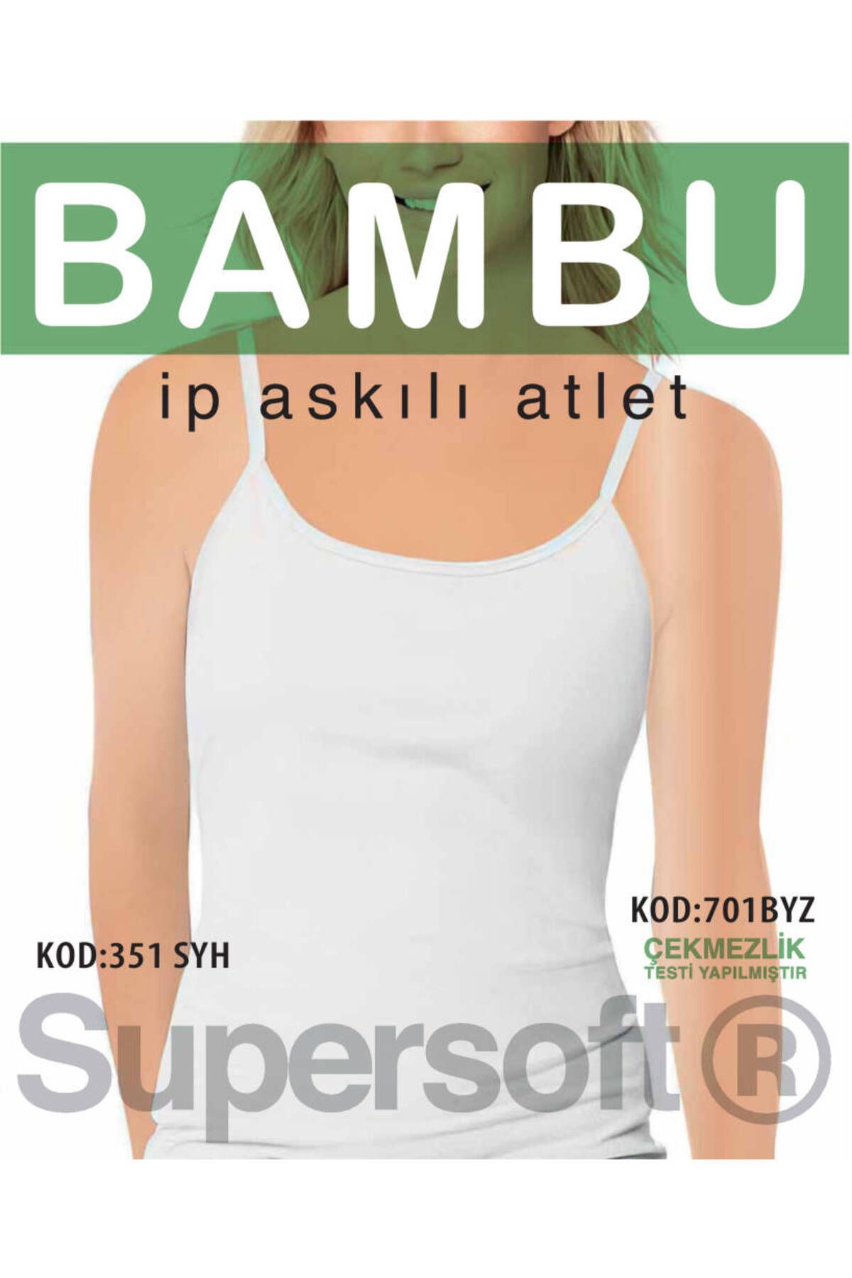 Star 3 LÜ KADIN BAMBU İP ASKILI ATLET