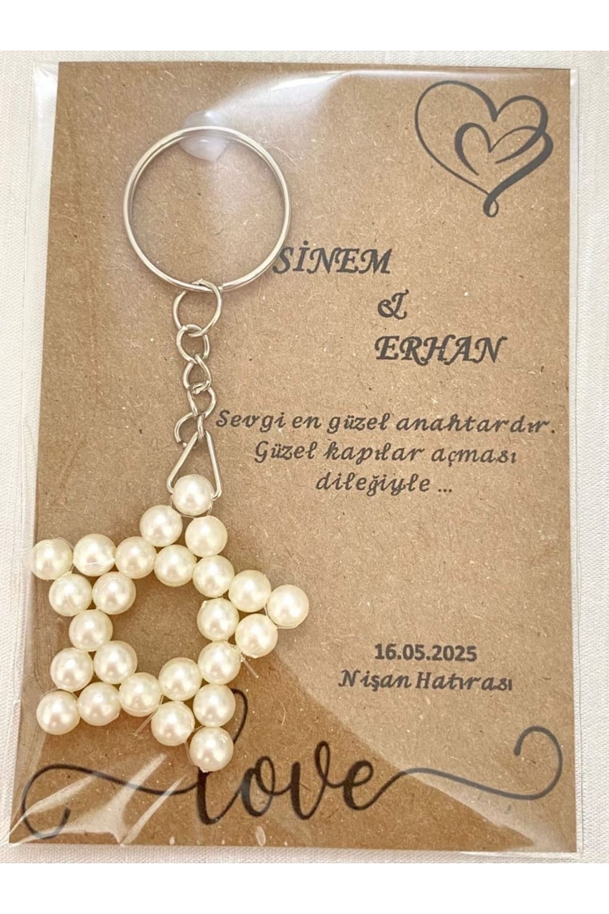 Sinem Gift 20 Adet Yıldız Anahtarlık Düğün Nikah Nişan Söz Hediyelik