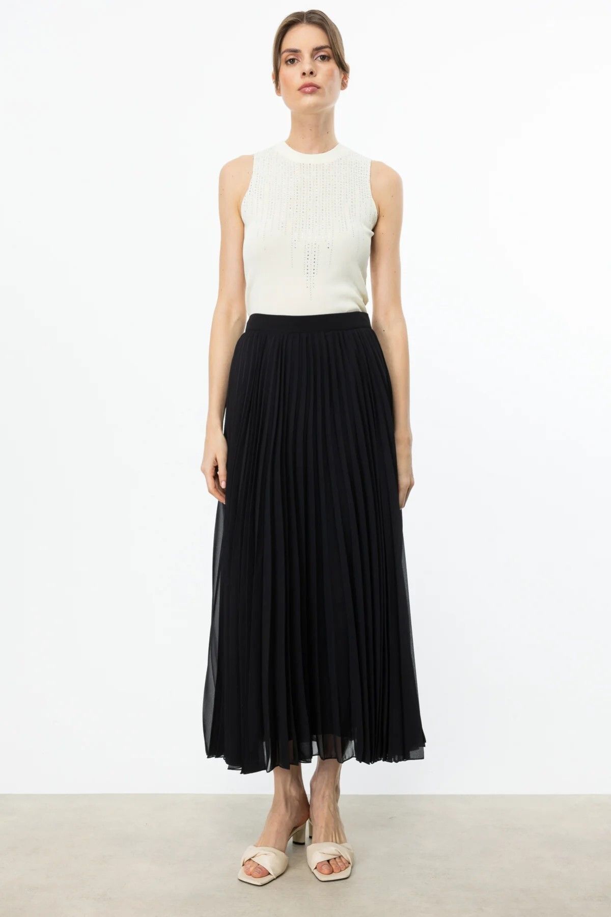 Ekol Piliseli Maxi Boy Tül Etek 1086-25
