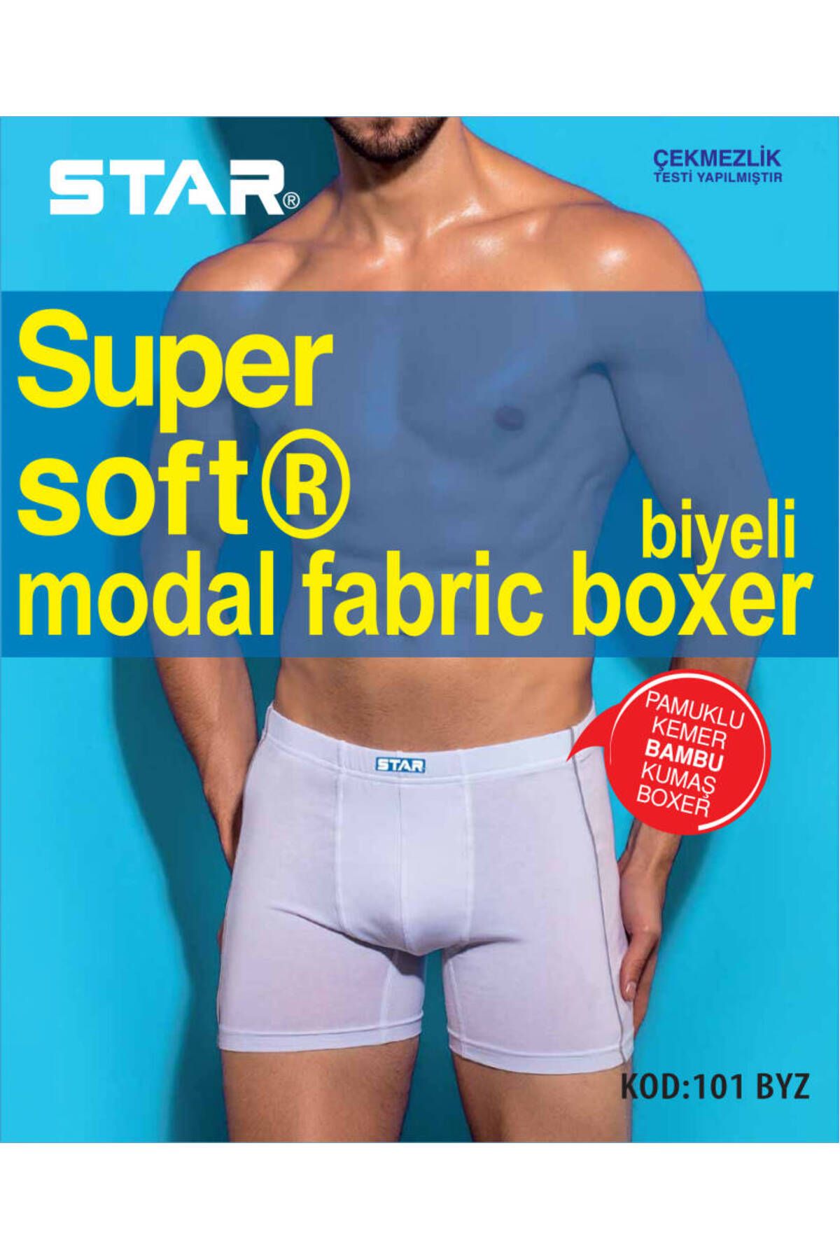 Star 3 LÜ ERKEK MODAL PAMUKLU KEMER BİYELİ BOXER