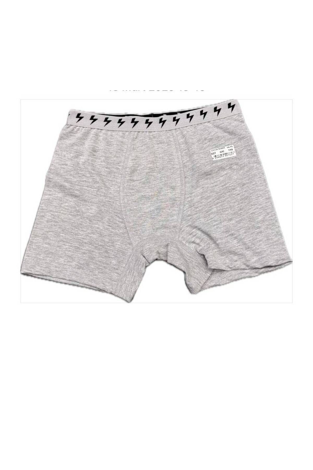 Star 3LÜ GRİ ERKEK ÇOCUK BELİ KEMERLİ LYCRALI BOXER