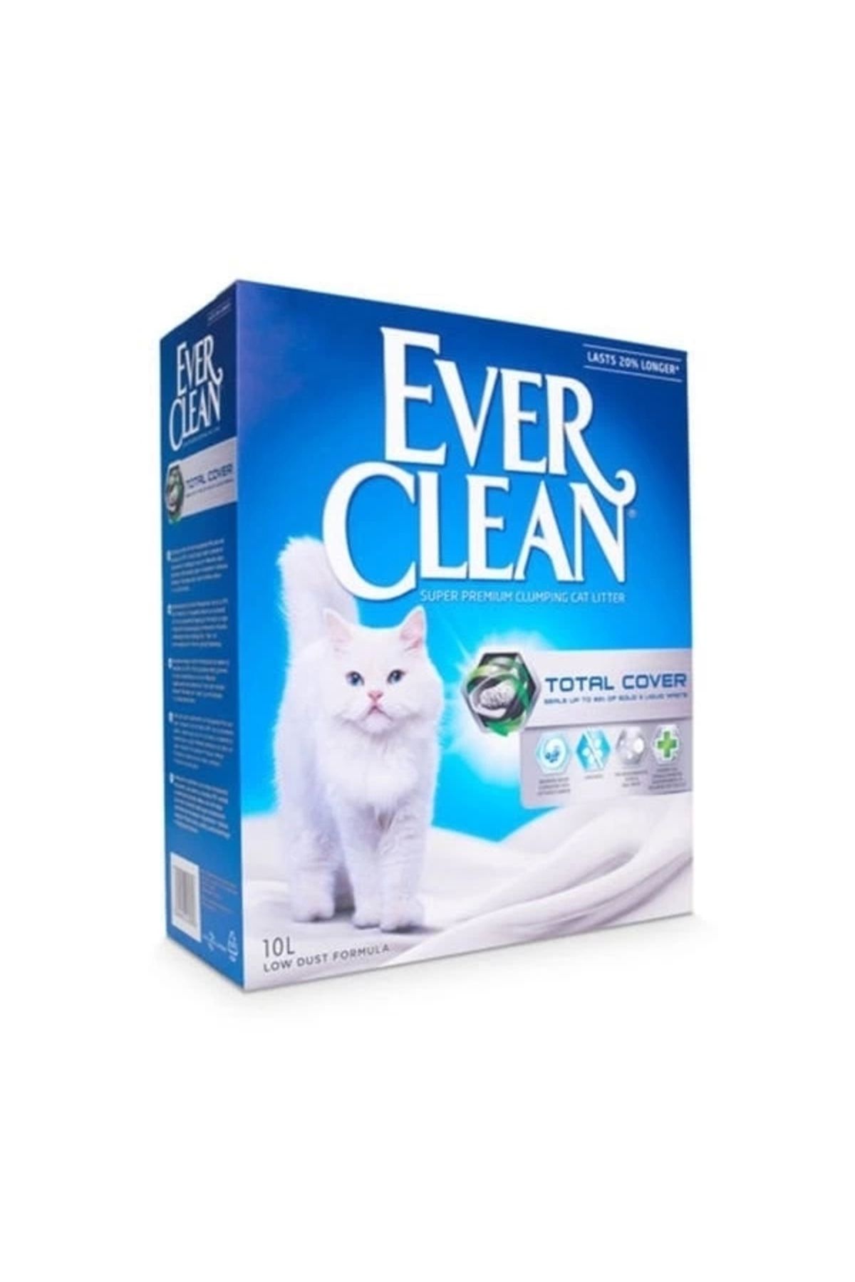 YNT İthalat Ever Clean Total Cover Kokusuz Topaklanan Kedi Kumu 10 Lt