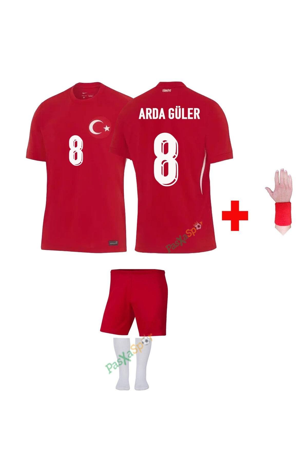 Alaturka Mix Türkiye Euro 2024 𝒜rda./Güler Yeni Sezon Kırmızı Özel Çocuk Forması Şort Çorap Bileklik Hediyeli
