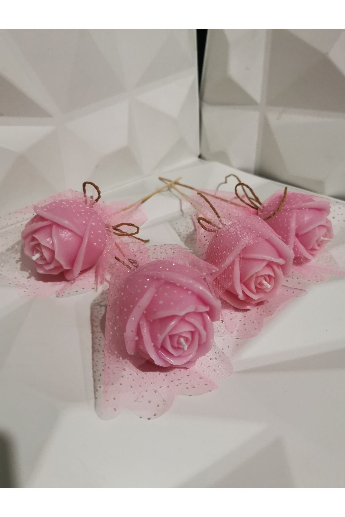 esintihandmade Gül mum kokulu