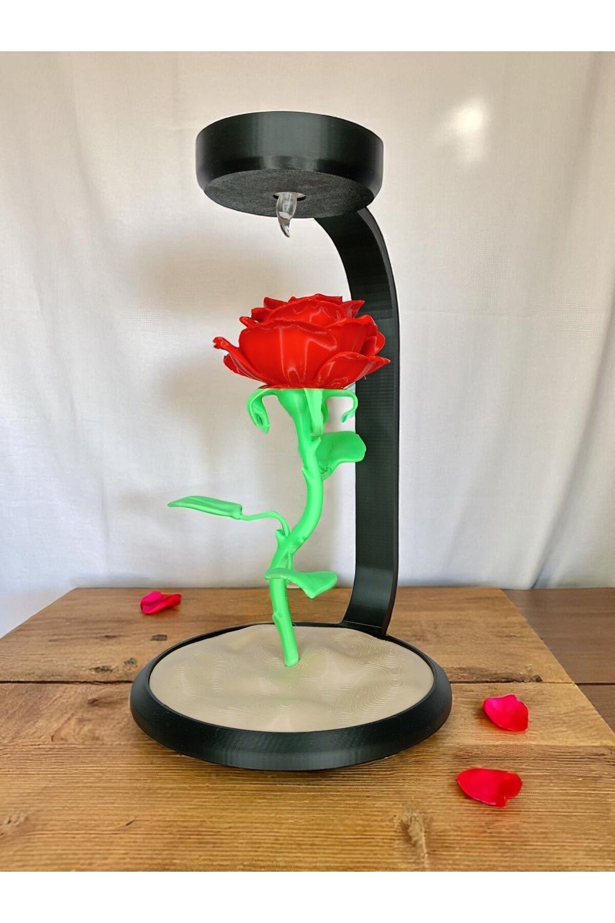 BRNTECH Sonsuz Aşk Gülü – 3D Baskı Dekoratif Gece Lambası