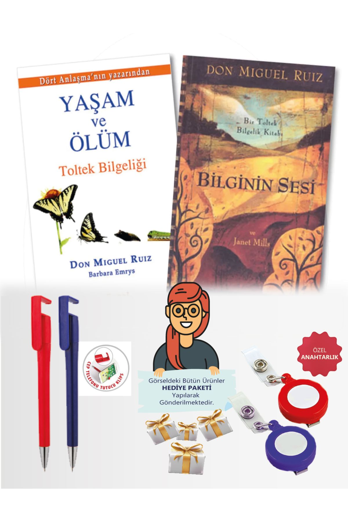 Akaşa Yayınları Maje Hediye+Don Miguel Ruiz(Bilginin Sesi Toltek Bilgelik+Yaşam ve Ölüm) 2 kitap-Bireysel-Akaşa