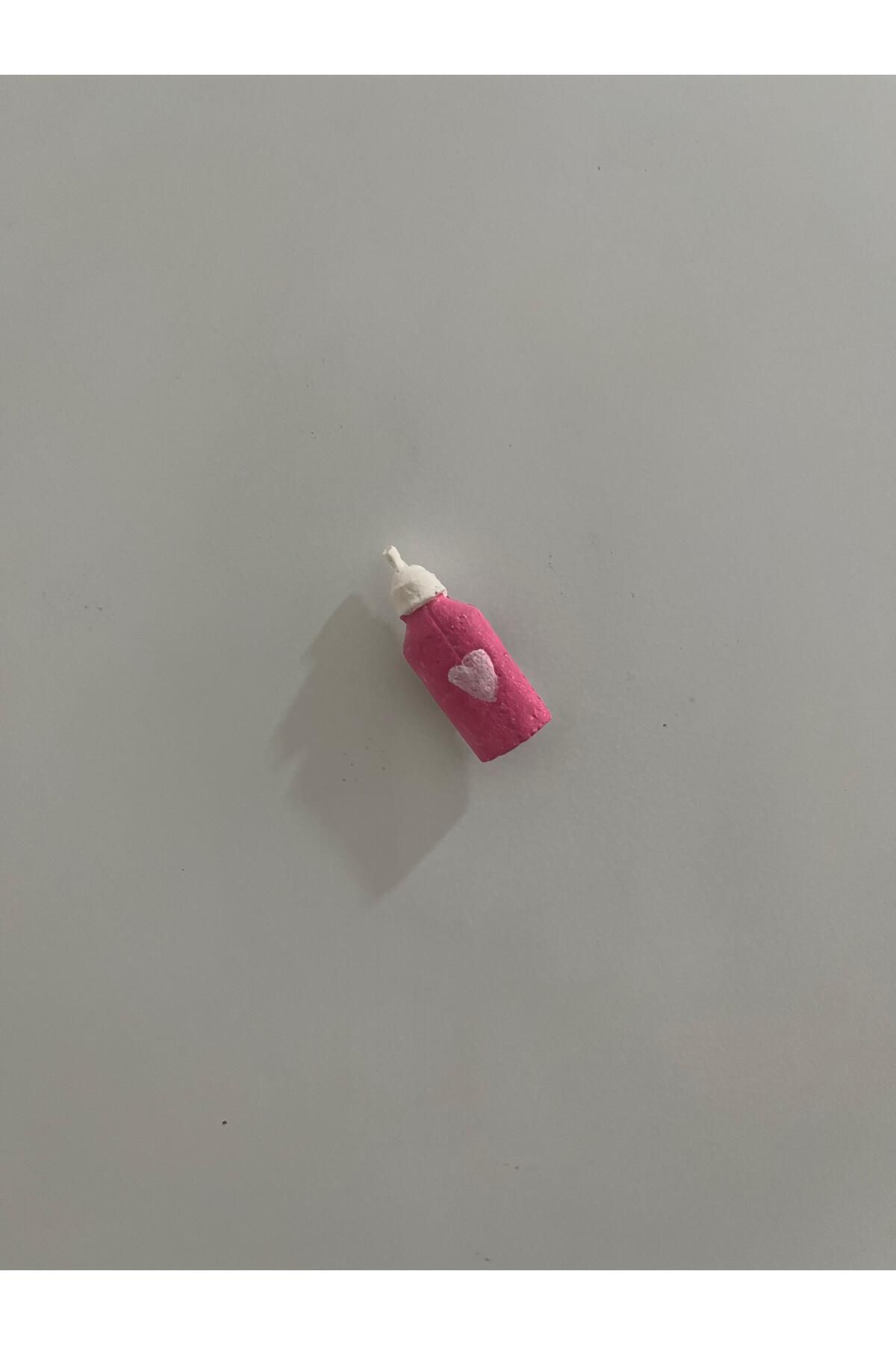 WELBİA 30'lu kız bebek yenidoğan Pembe biberon figürlü dekoratif magnet hediyelik