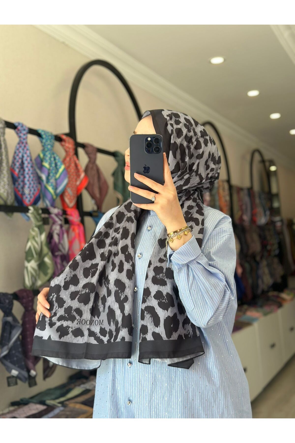 MONOOR LEOPAR DESEN SOFT PAMUK ŞAL