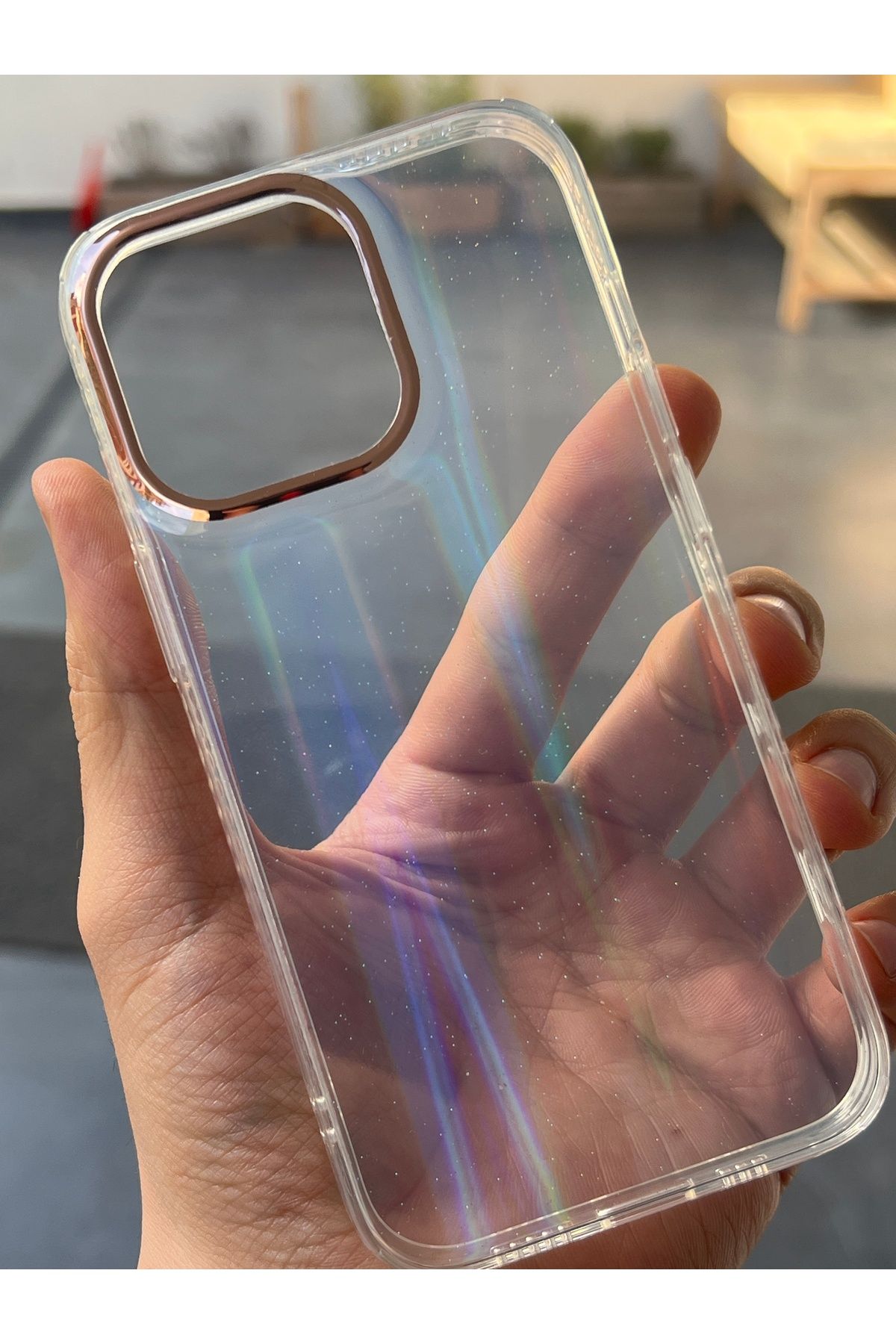 EDELFU iPhone 13 PRO [6.1 inç] Uyumlu Hologram Leopar Desenli Kılıf – Parlak & Koruyucu