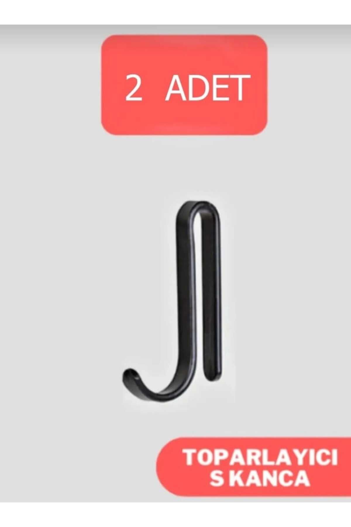 YÜCEKAYA TİCARET 2 Adet Siyah Metal Kanca Askı Toparlayıcı Kanca Havlu Lif Asma Aparatı