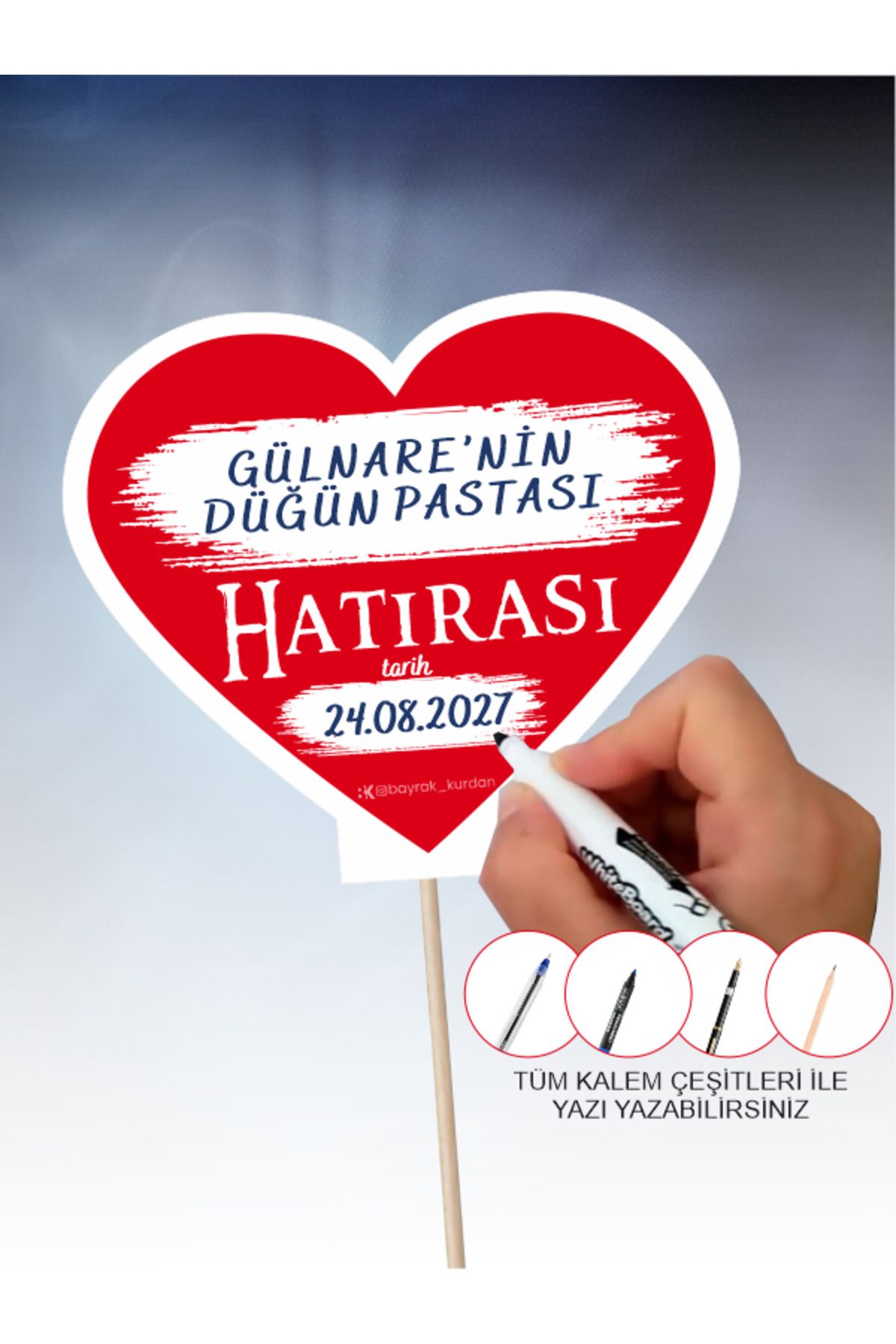 Home-10 Pieces of Heart-Shaped Double-Sided Souvenirs for Special Occasions Where You Can Write Names and Dates Special Model 6