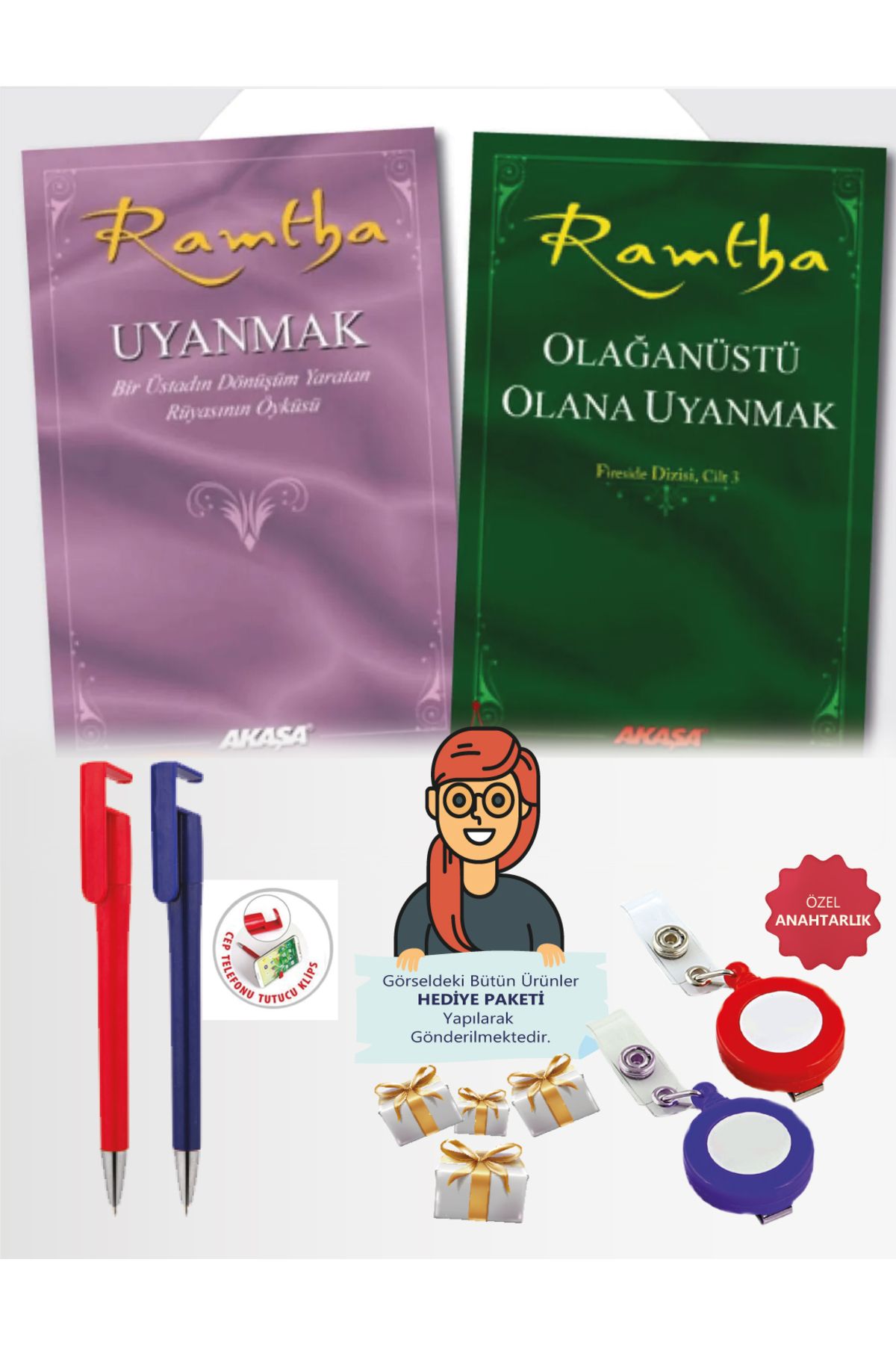 Akaşa Yayınları Maje Hediye+Uyanmak ve Olağanüstü Olana Uyanmak 2 Kitap Set (Ramtha) -Akaşa Yayınları