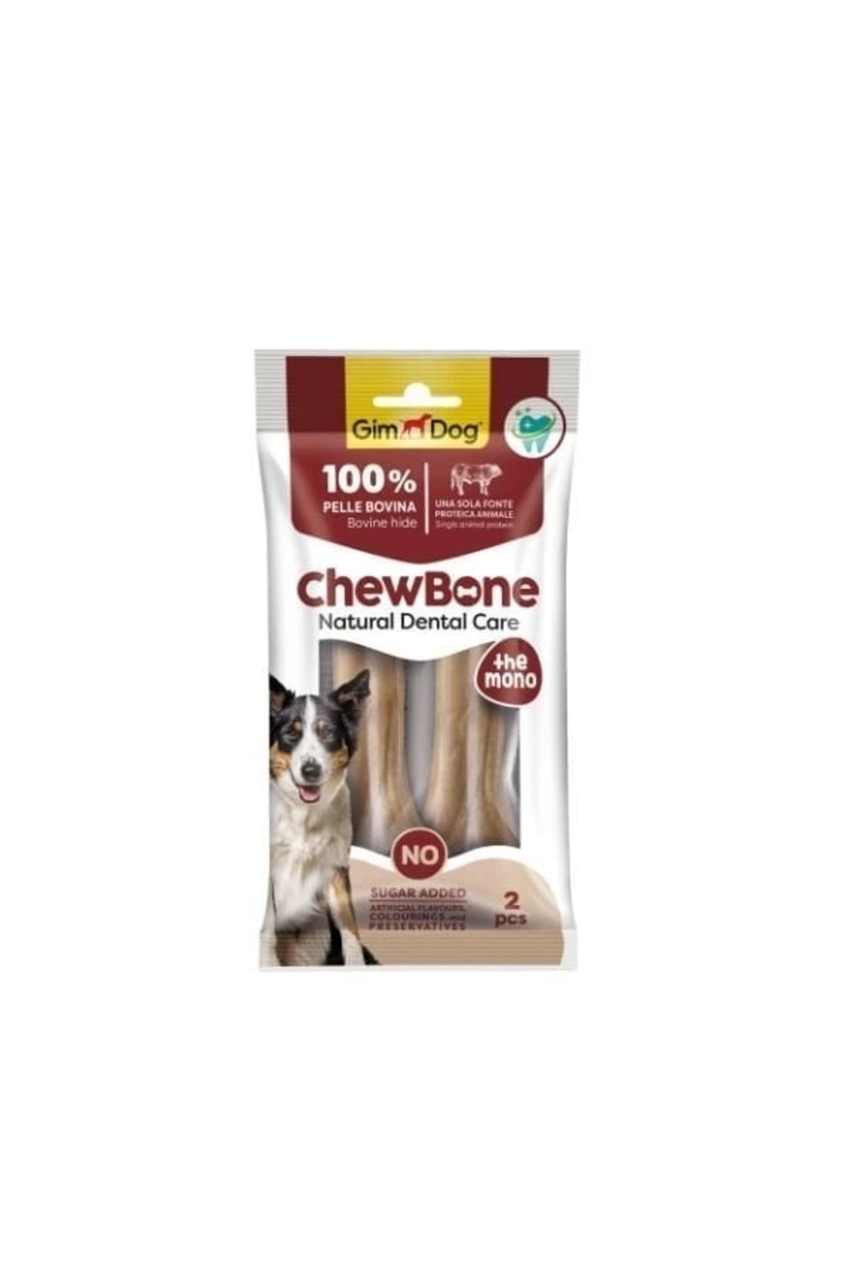 YNT İthalat Gimdog Chew Bone Diş Sağlığı Destekleyici Naturel Press Köpek Çiğneme Kemiği 120 Gr 14 Cm 2 Adet