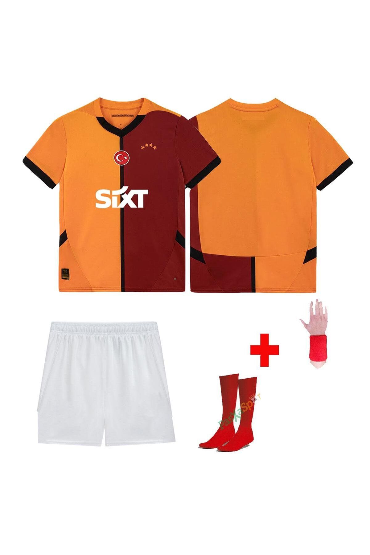 Alaturka Mix 5 Yıldızlı galatasaray 5 yıldızlı 25/26 İç Saha çubuklu çocuk forması Şort Çorap Bileklik Hediyeli