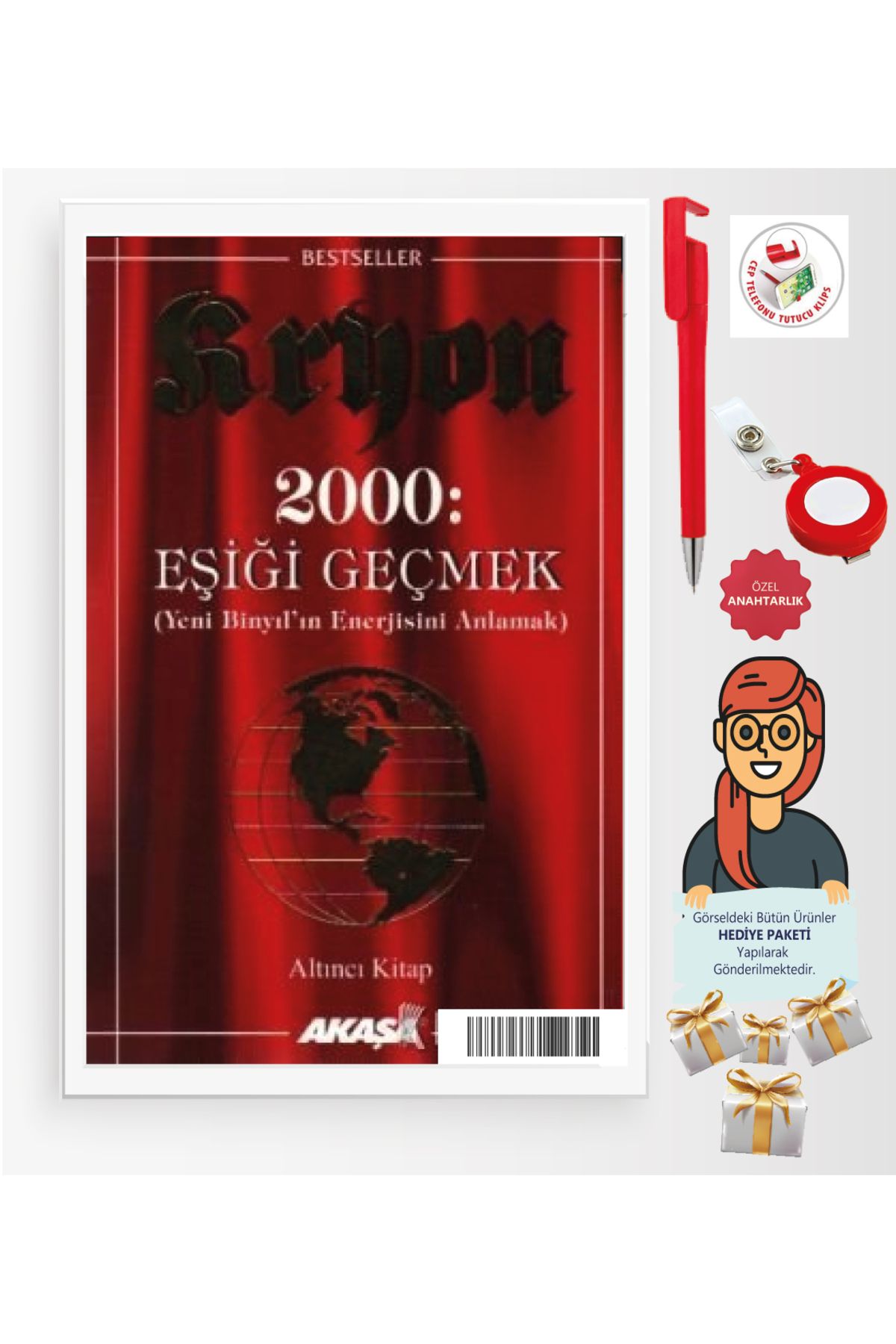 Akaşa Yayınları Maje Hediye+Kryon: 6, Kitap 2000: Eşiği Geçmek Yeni Binyıl’ın Enerjisini Anlamak(Lee Carroll)-Akaşa