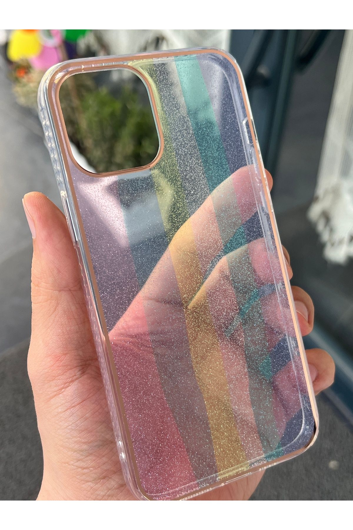 EDELFU iPhone 12 PRO MAX [6.7 inç] Uyumlu Hologram Leopar Desenli Kılıf – Parlak & Koruyucu