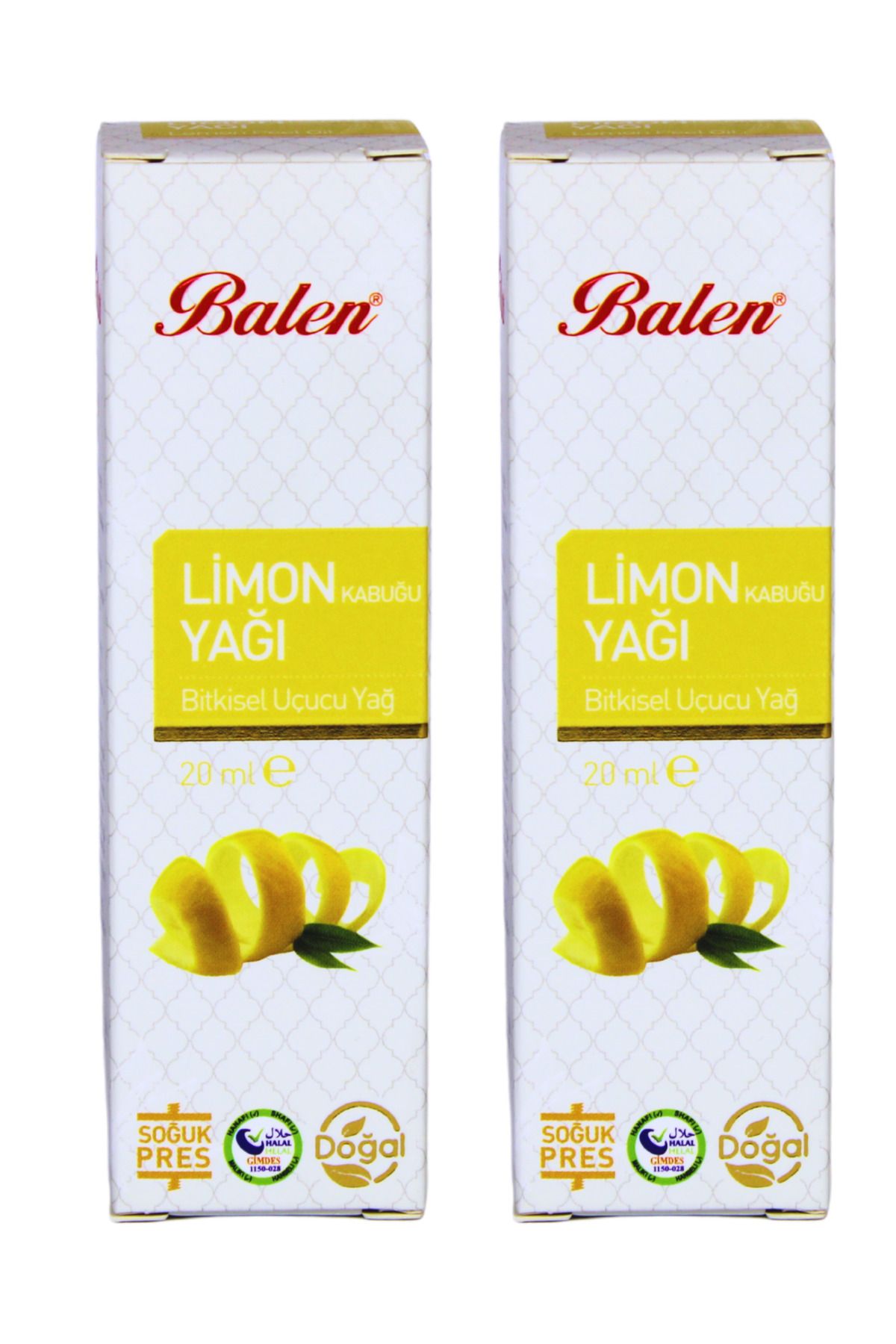 GÜLCE LOKMAN HEKİM AKTAR BALEN LİMON KABUĞU YAĞI 2 X 20ML (SOĞUK PRES)