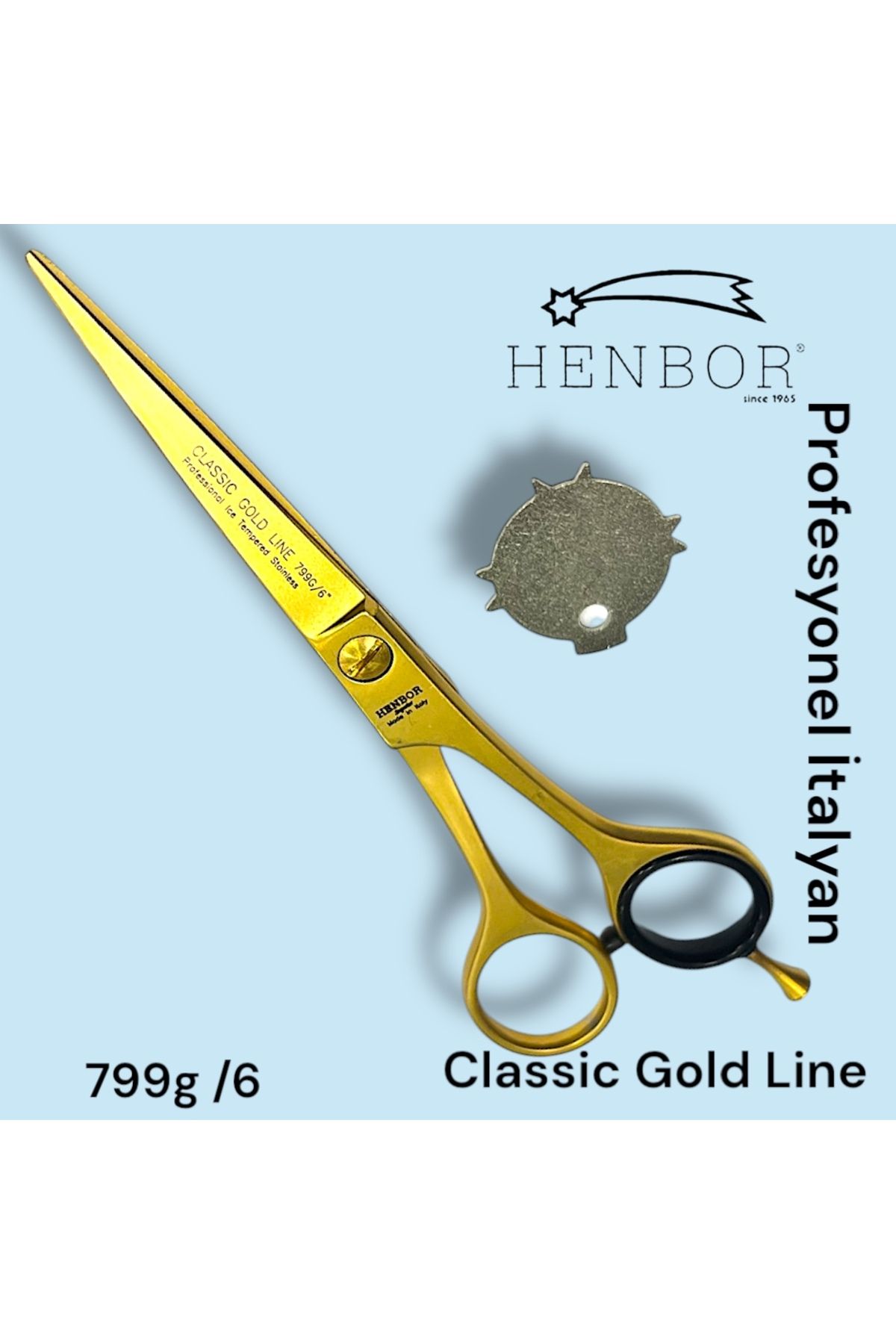 Henbor 6 inç gold saç kesme makası 799