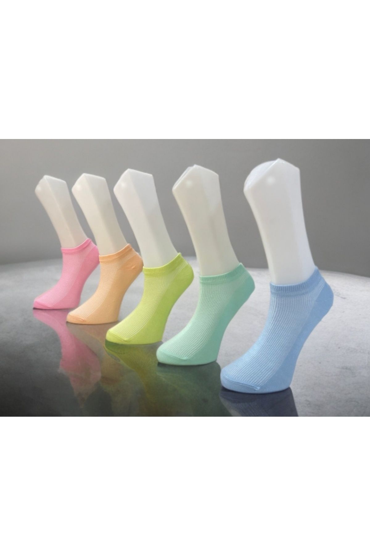 LAV SOCKS 5’li Kadın Renkli Patik Çorap Seti