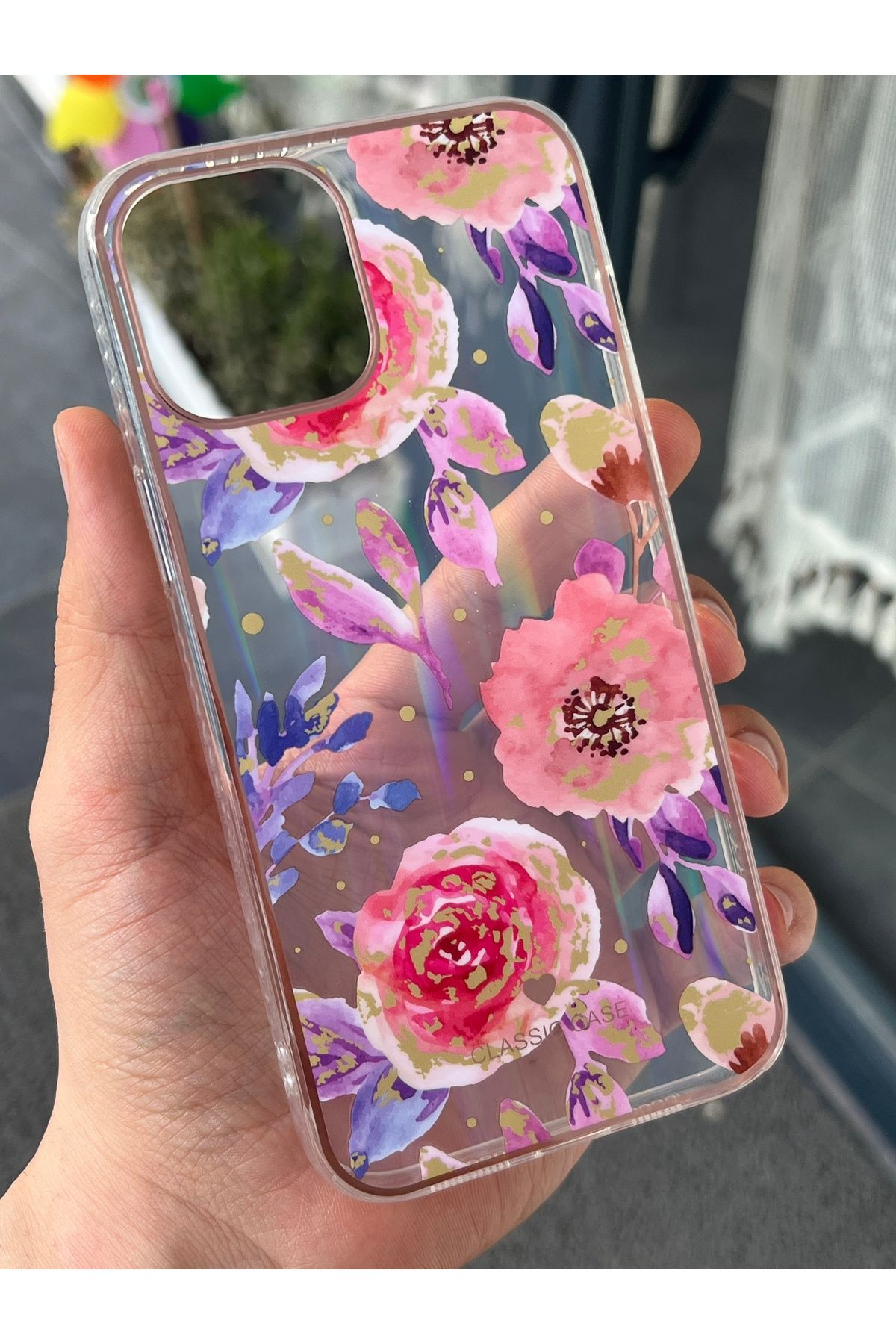 EDELFU iPhone 12 PRO MAX [6.7 inç] Uyumlu Hologram Leopar Desenli Kılıf – Parlak & Koruyucu