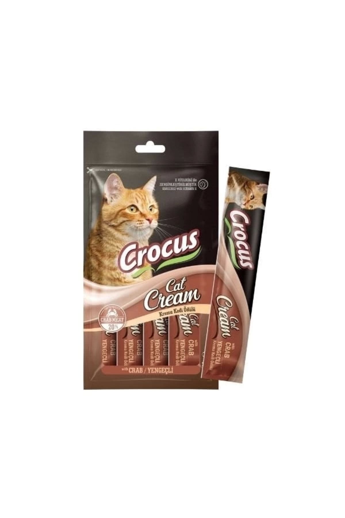 YNT İthalat Crocus Yengeçli Sıvı Kedi Ödül Maması 15 Gr 4 Adet