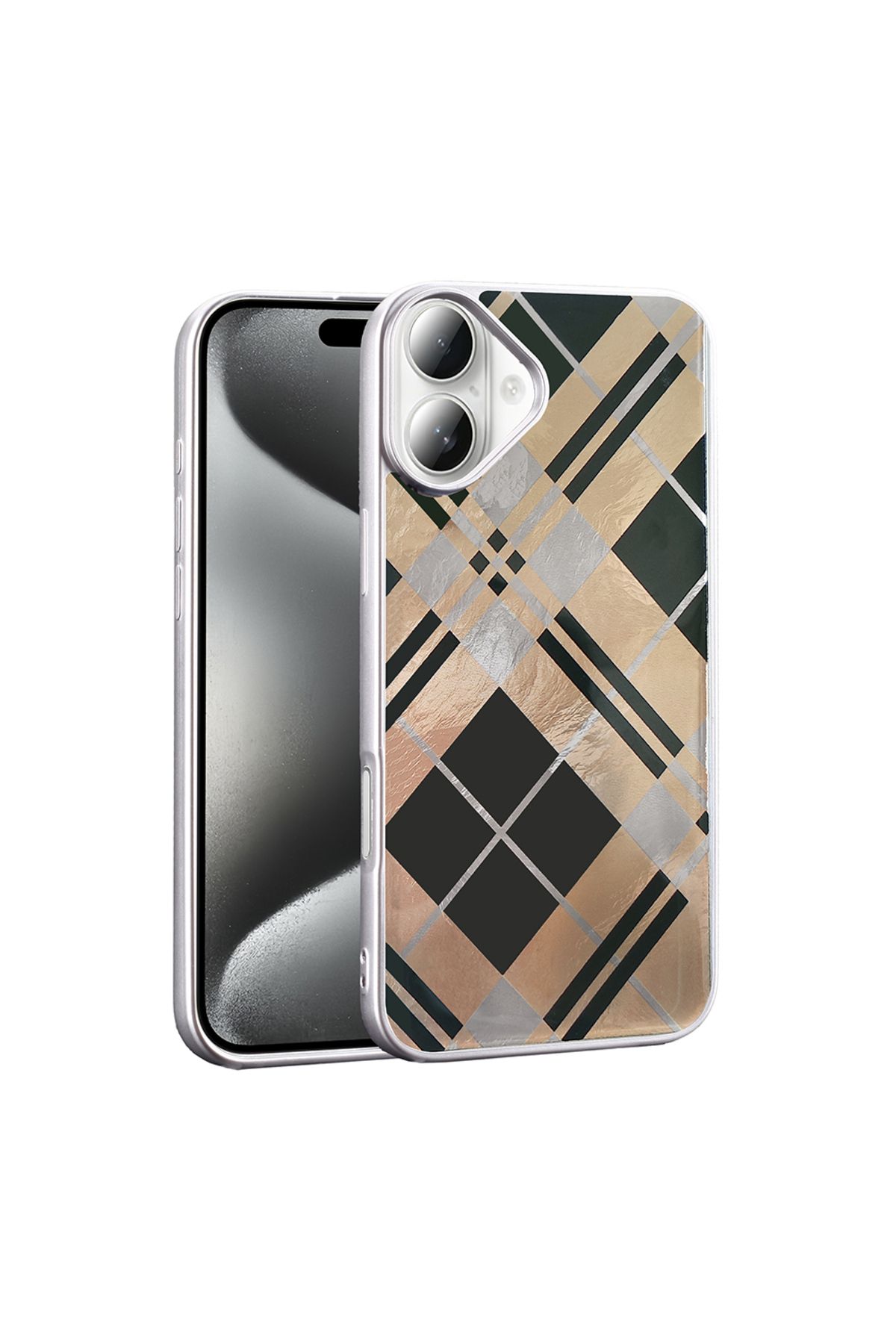 Başkenttekno iPhone 16 Plus Kılıf Desenli Mep Kapak