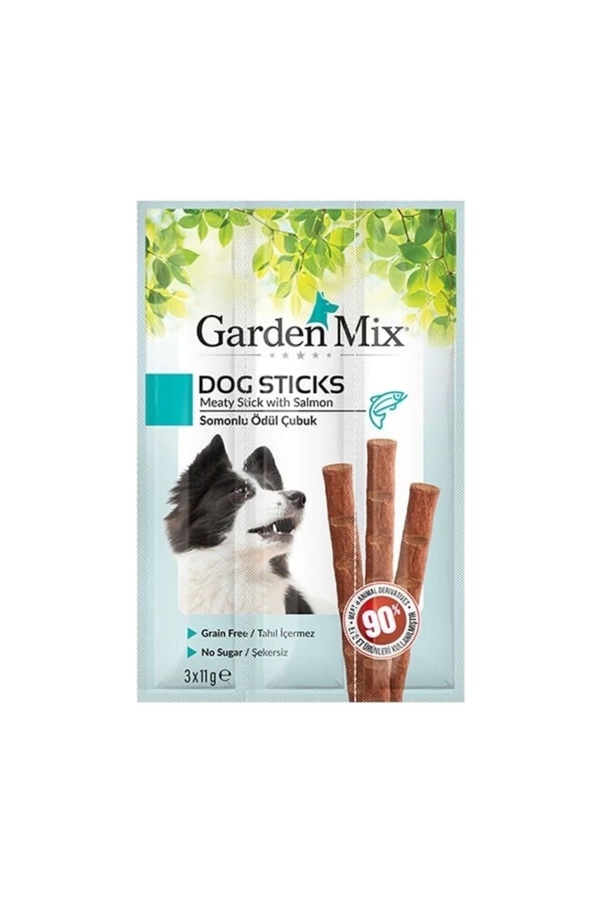 YNT İthalat Garden Mix Somonlu Stick Köpek Ödül Maması 3 Adet 11 Gr