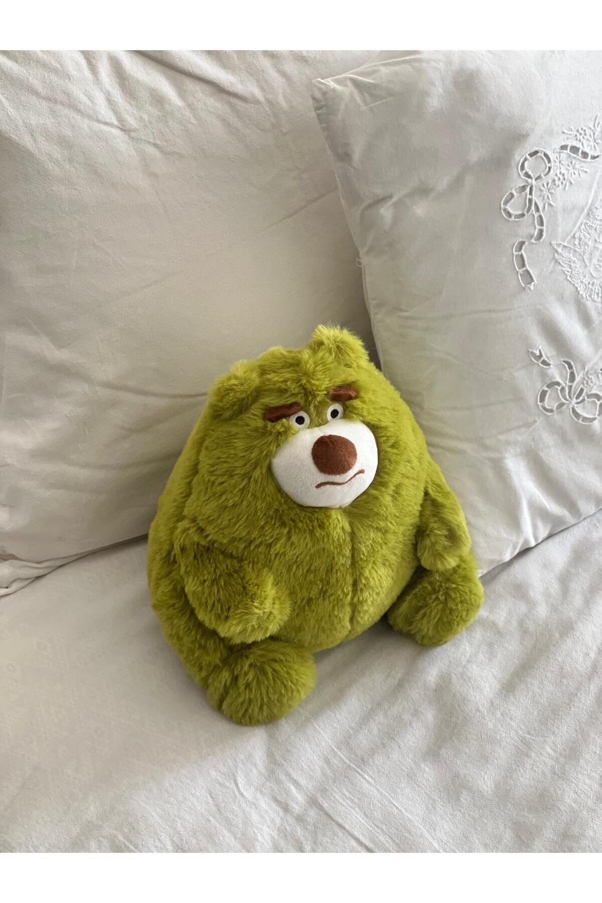 MR.Frenks Çocuk Sevimli Şaşkın Ayıcık Oyun&Uyku Arkadaşı Peluş Yastık Yeşil 22 cm