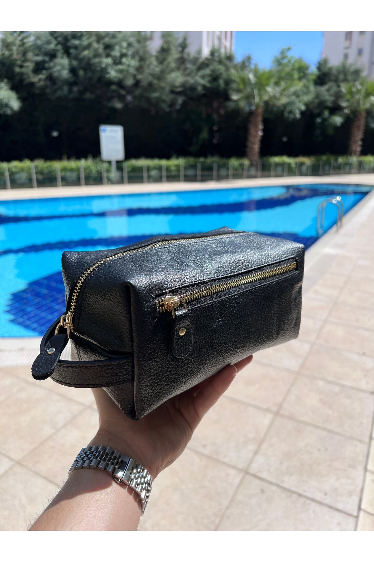 ÖzkanAccessory Trend Siyah Crazy Deri El Çantası