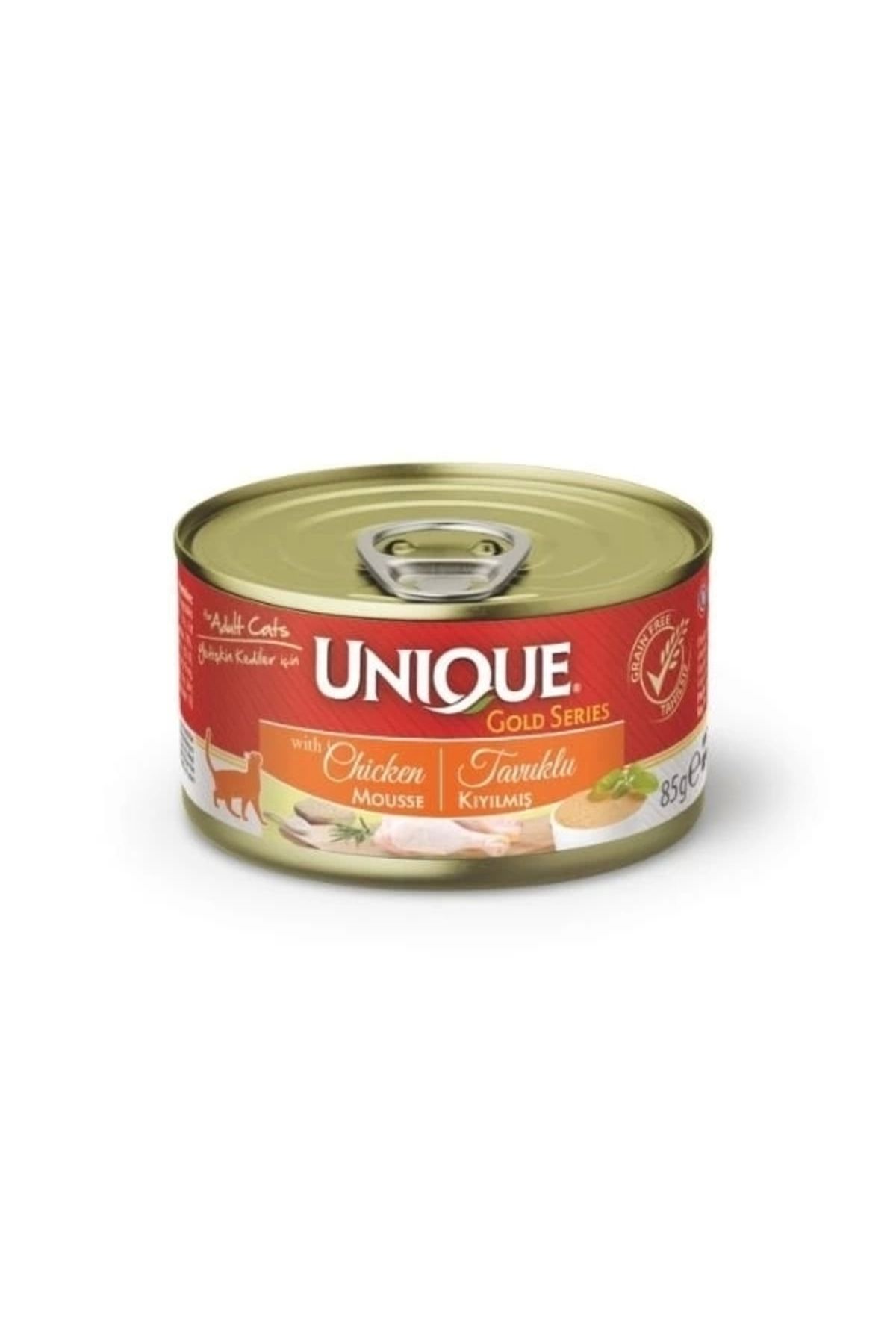YNT İthalat Unique Gold Series Tavuk Etli Yetişkin Konserve Kedi Maması 85 Gr